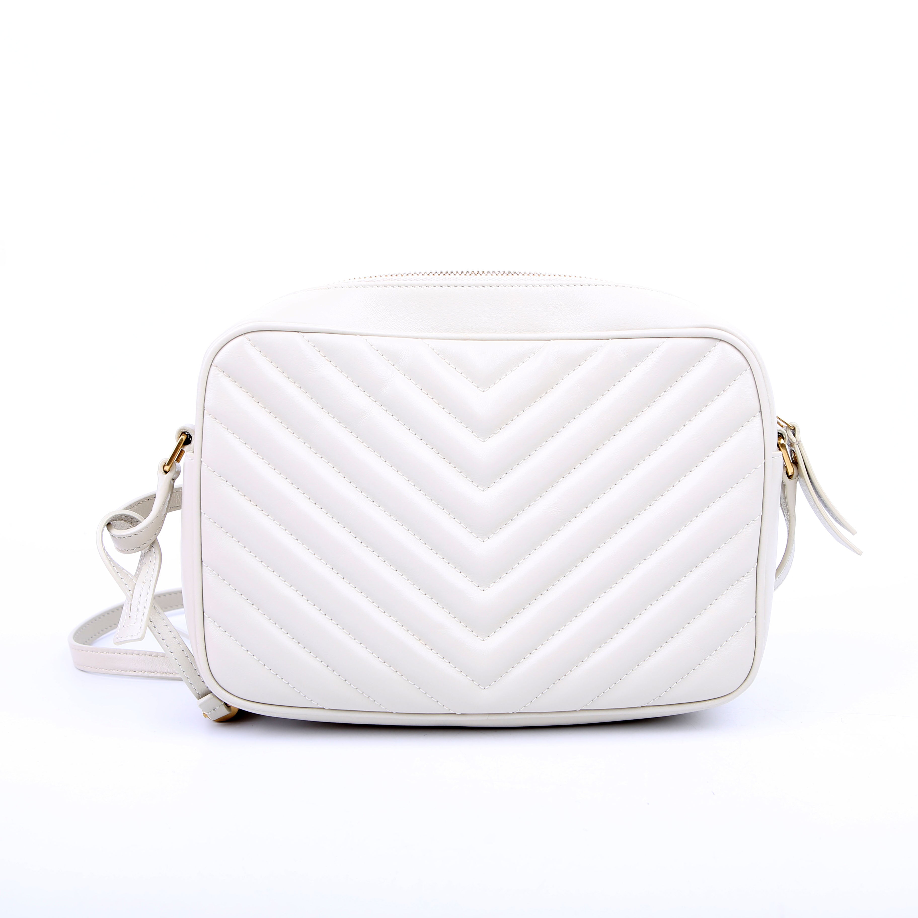 SAINT LAURENT Lou Camera Bag Quilted 612544 White