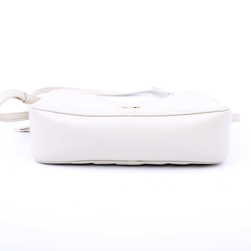 SAINT LAURENT Lou Camera Bag Quilted 612544 White