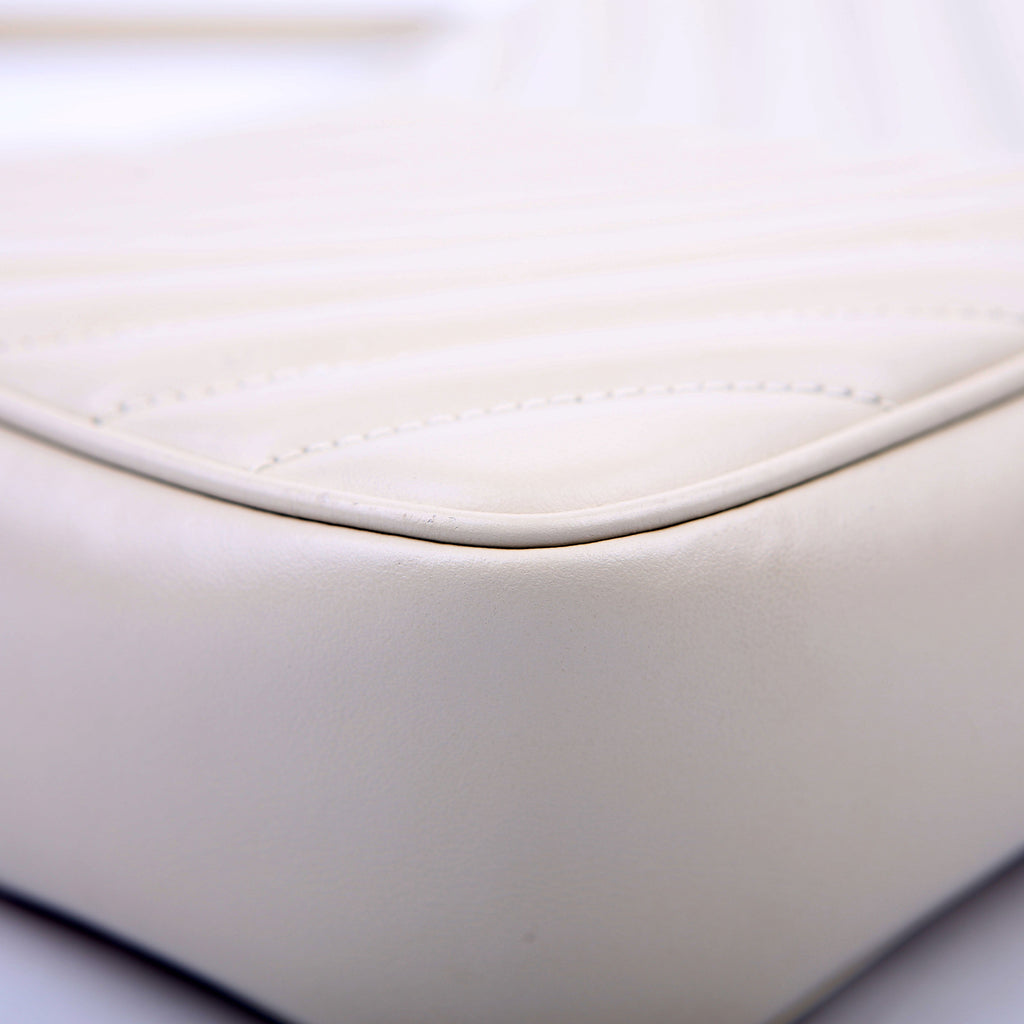 SAINT LAURENT Lou Camera Bag Quilted 612544 White