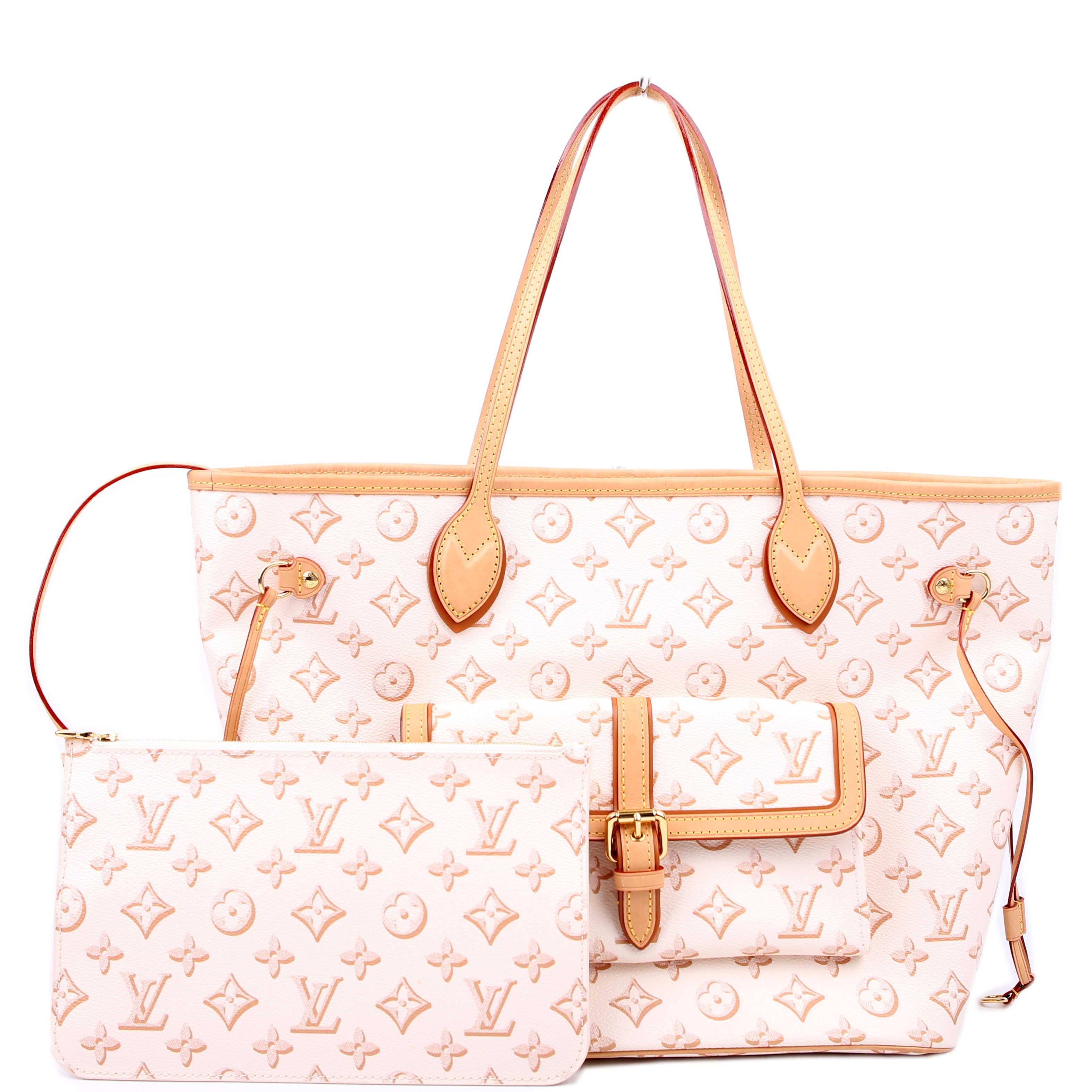 Neverfull with Wallet MM Fall For You Tan/White