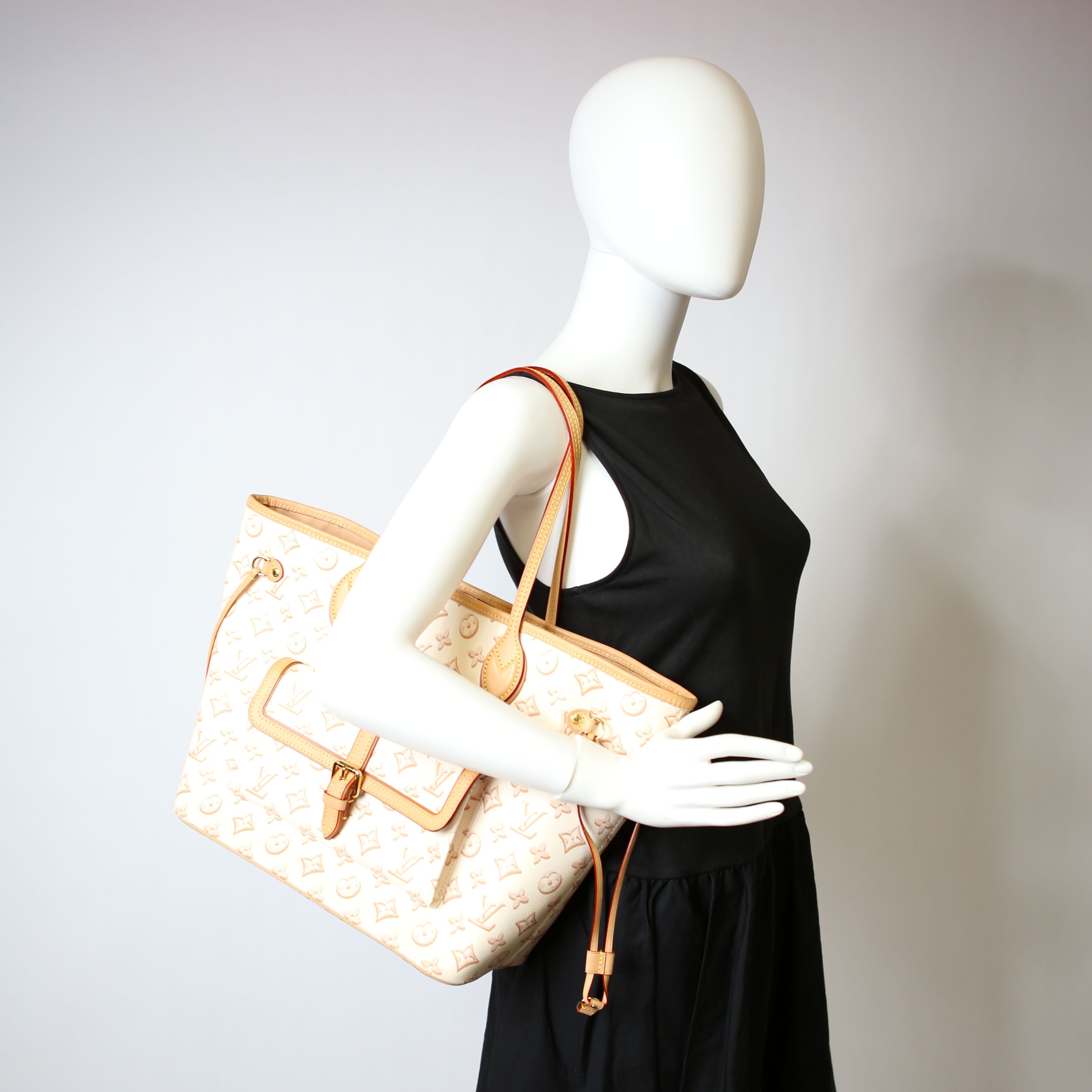 Neverfull with Wallet MM Fall For You Tan/White