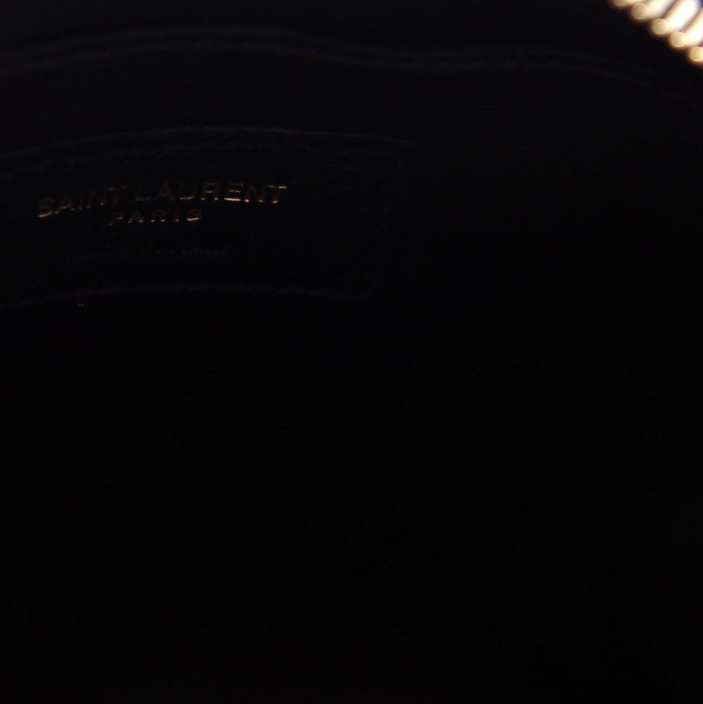 SAINT LAURENT Grain De Round Camera Bag Black
