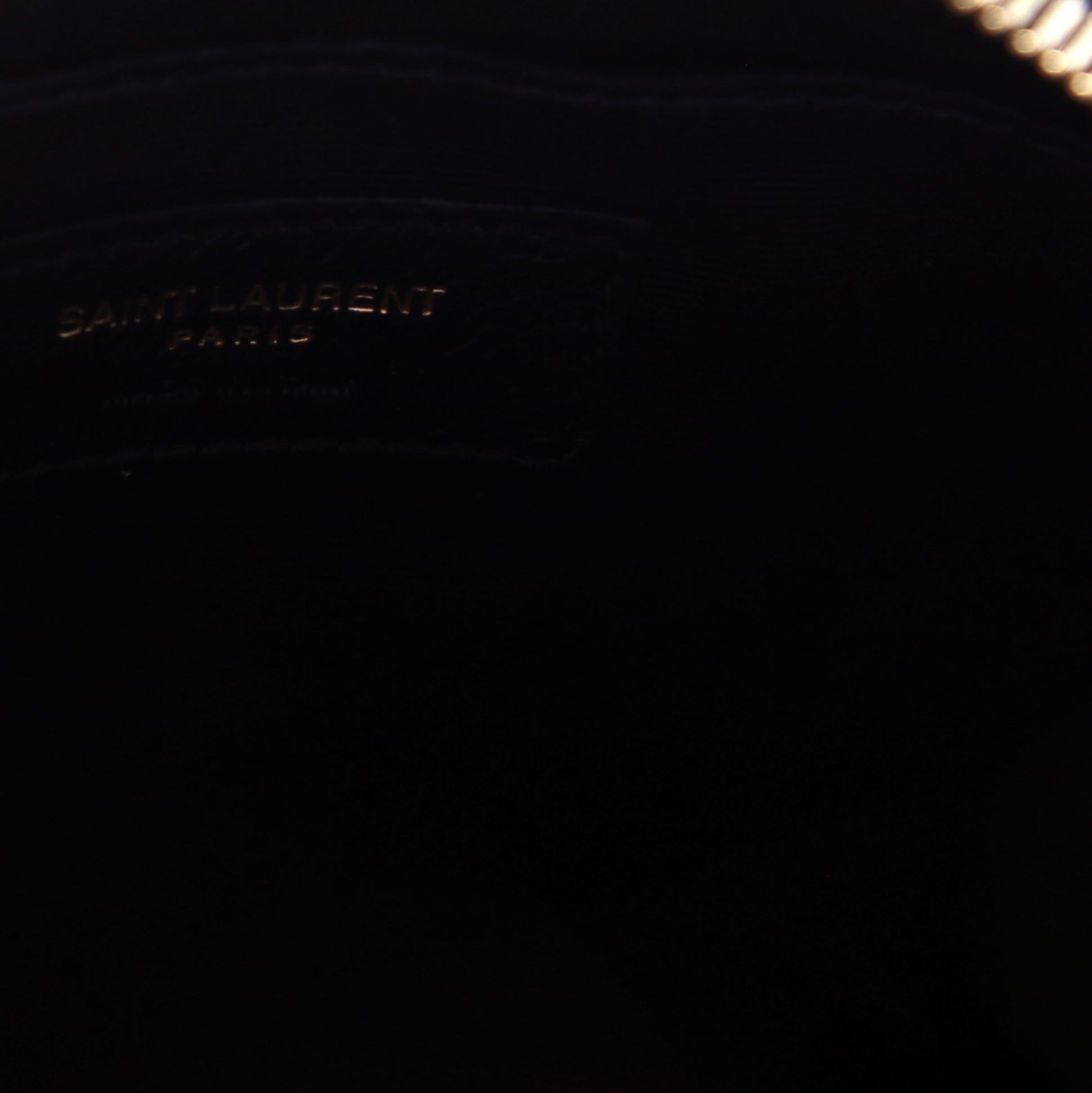 SAINT LAURENT Grain De Round Camera Bag Black
