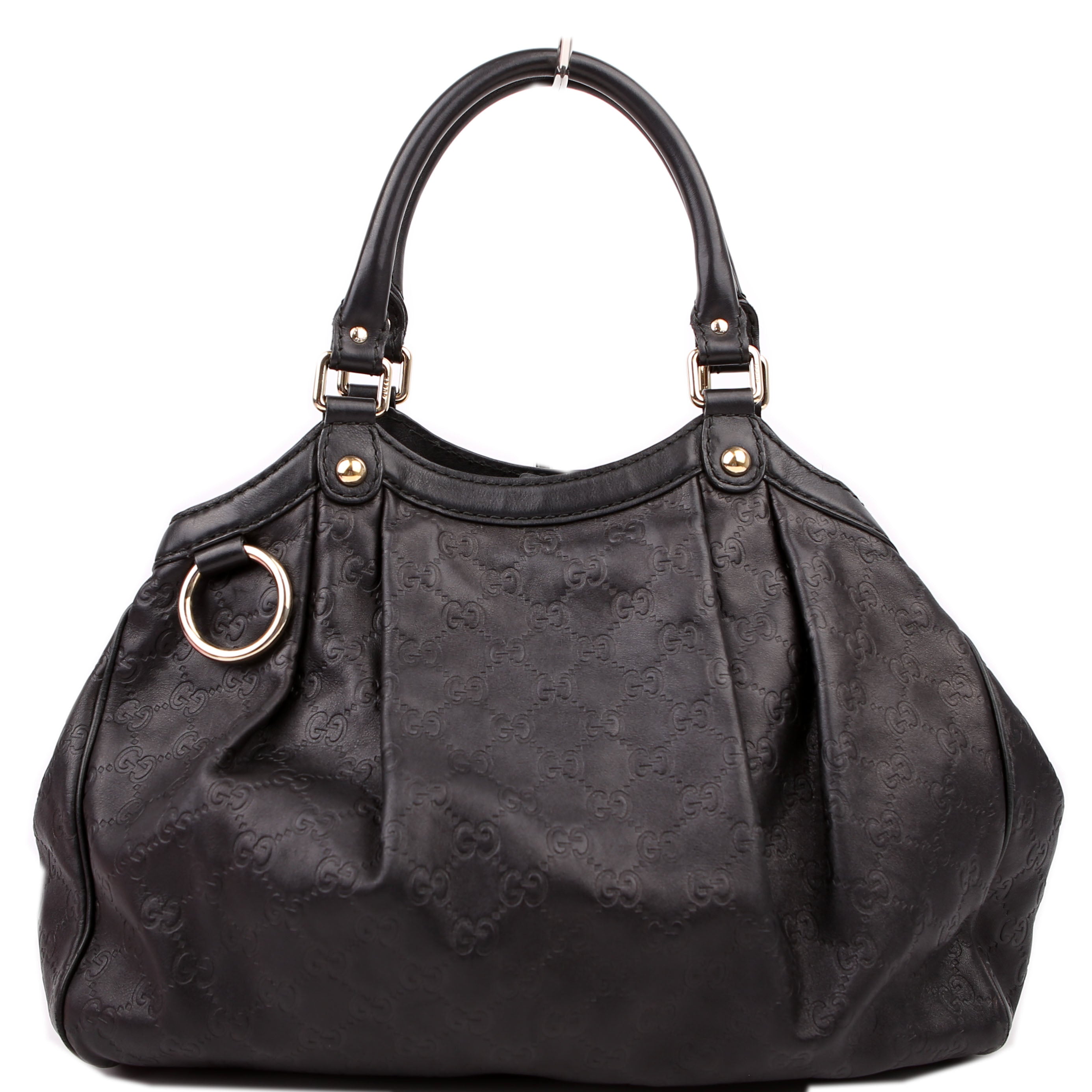 Gucci 211944 Sukey GG Leather Medium Black