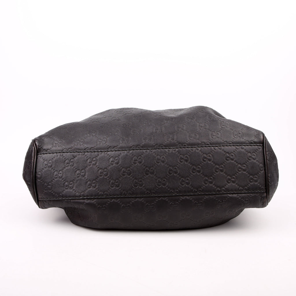 Gucci 211944 Sukey GG Leather Medium Black