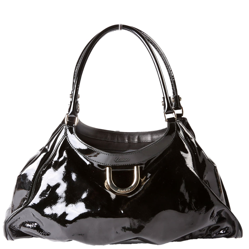 189835 Patent D Ring Large Hobo Black