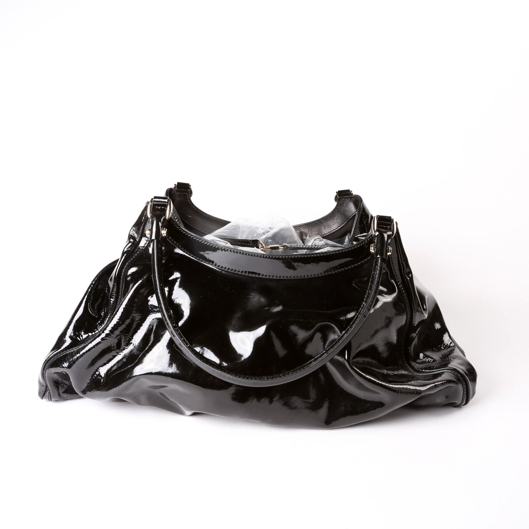 189835 Patent D Ring Large Hobo Black
