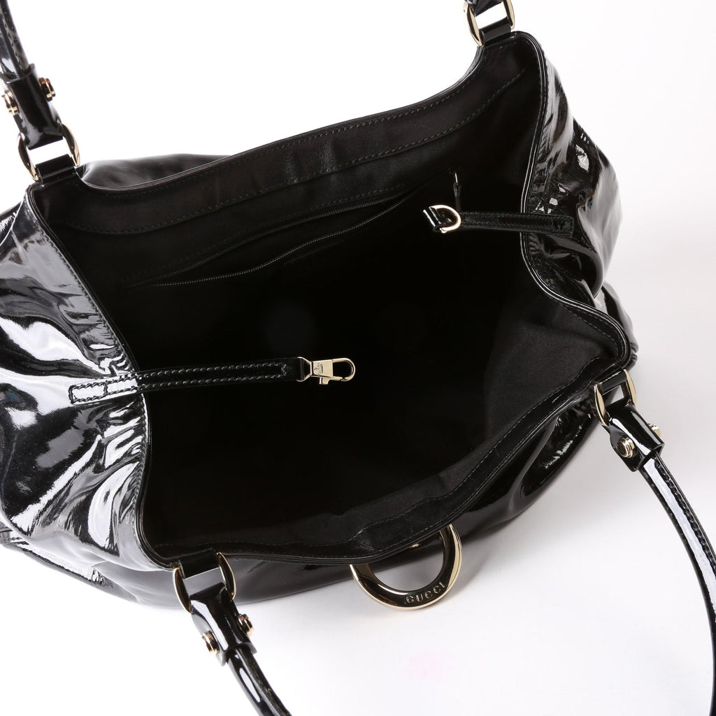 189835 Patent D Ring Large Hobo Black