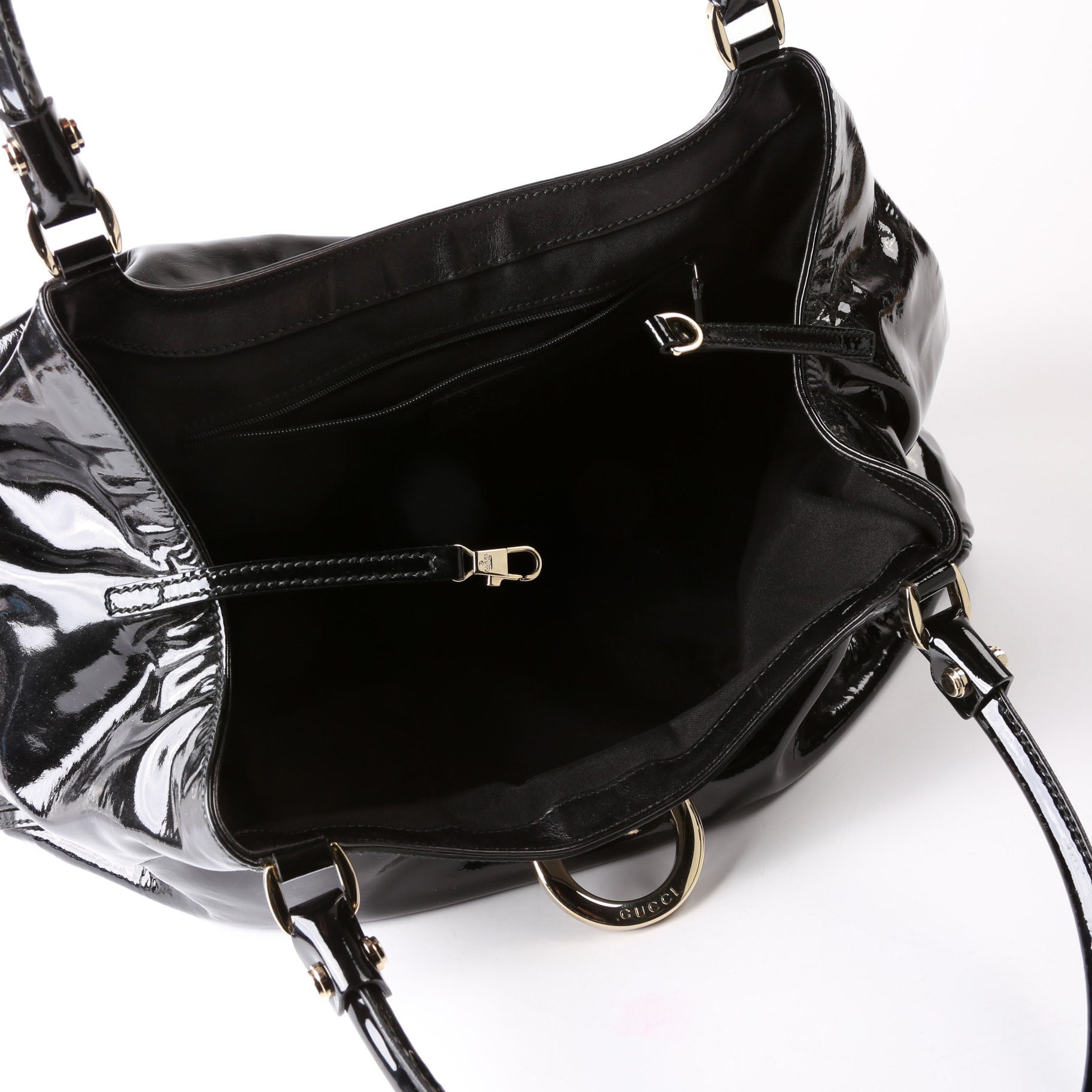 189835 Patent D Ring Large Hobo Black