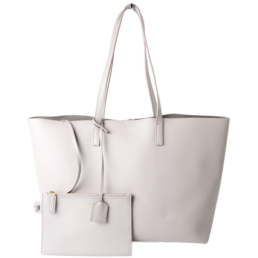 SAINT LAURENT Shopping Bag East/West Supple Leather 600281 Grey