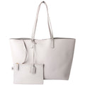 SAINT LAURENT Shopping Bag East/West Supple Leather 600281 Grey