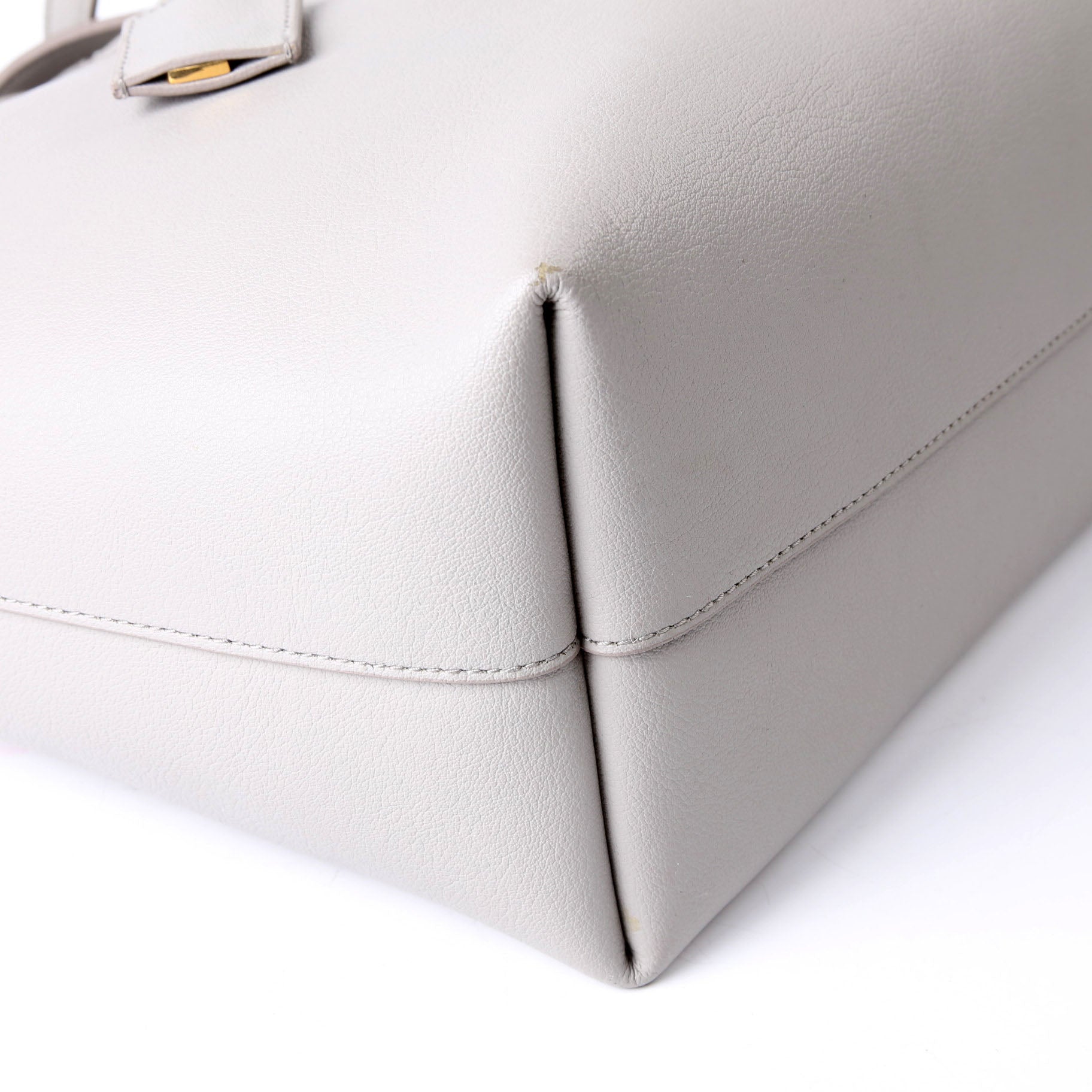 SAINT LAURENT Shopping Bag East/West Supple Leather 600281 Grey