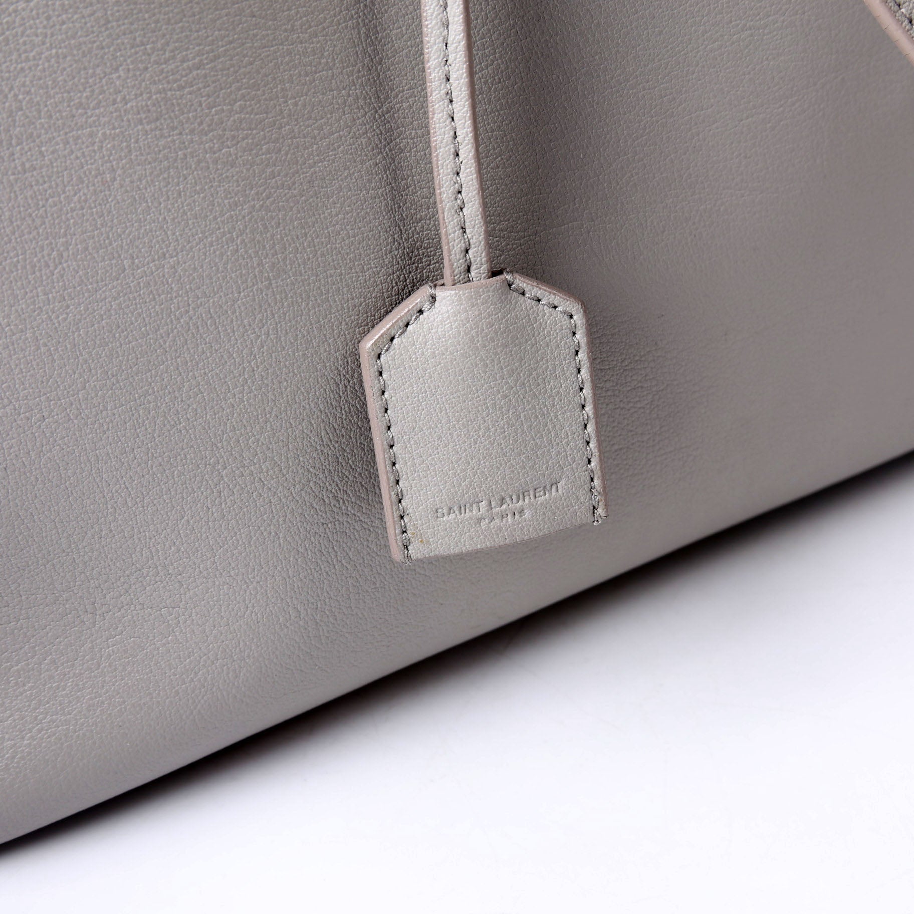 SAINT LAURENT Shopping Bag East/West Supple Leather 600281 Grey