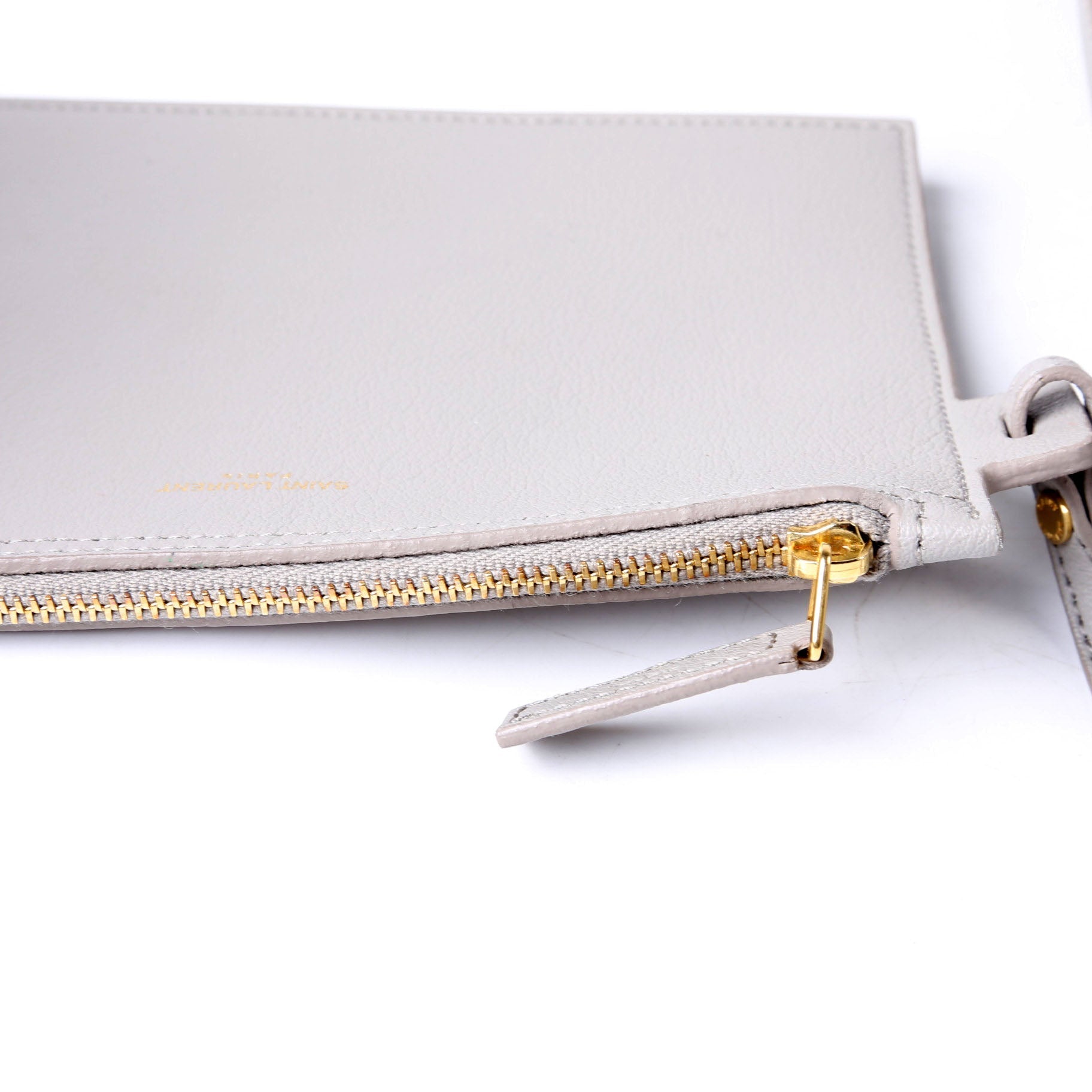 SAINT LAURENT Shopping Bag East/West Supple Leather 600281 Grey