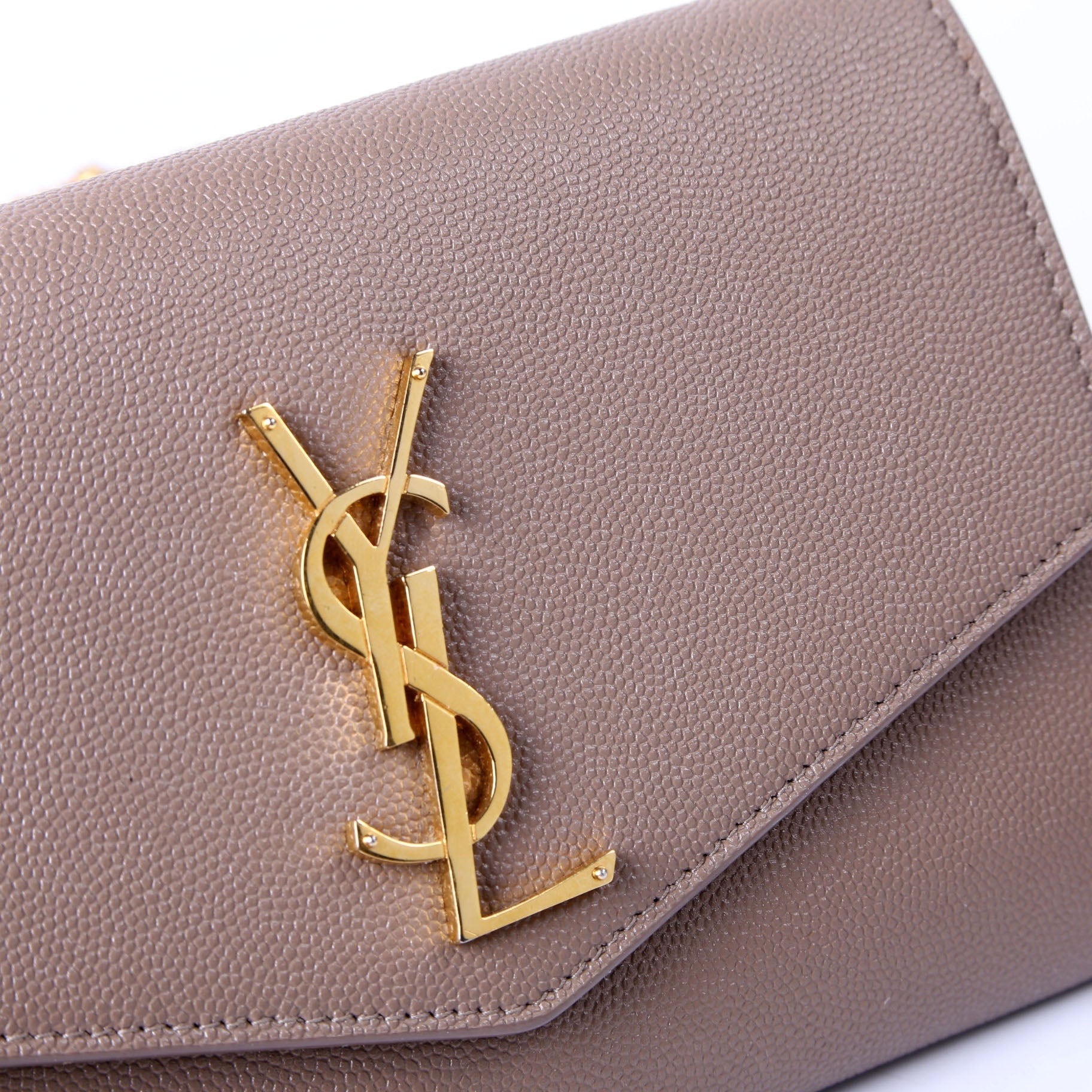 Uptown Chain Wallet Grain De Poudre 607788 Brown
