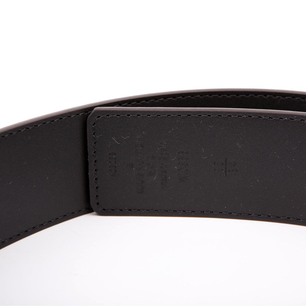 LV Initiales 40MM Reversible Leather/Monogram Belt Size 85/34 Black