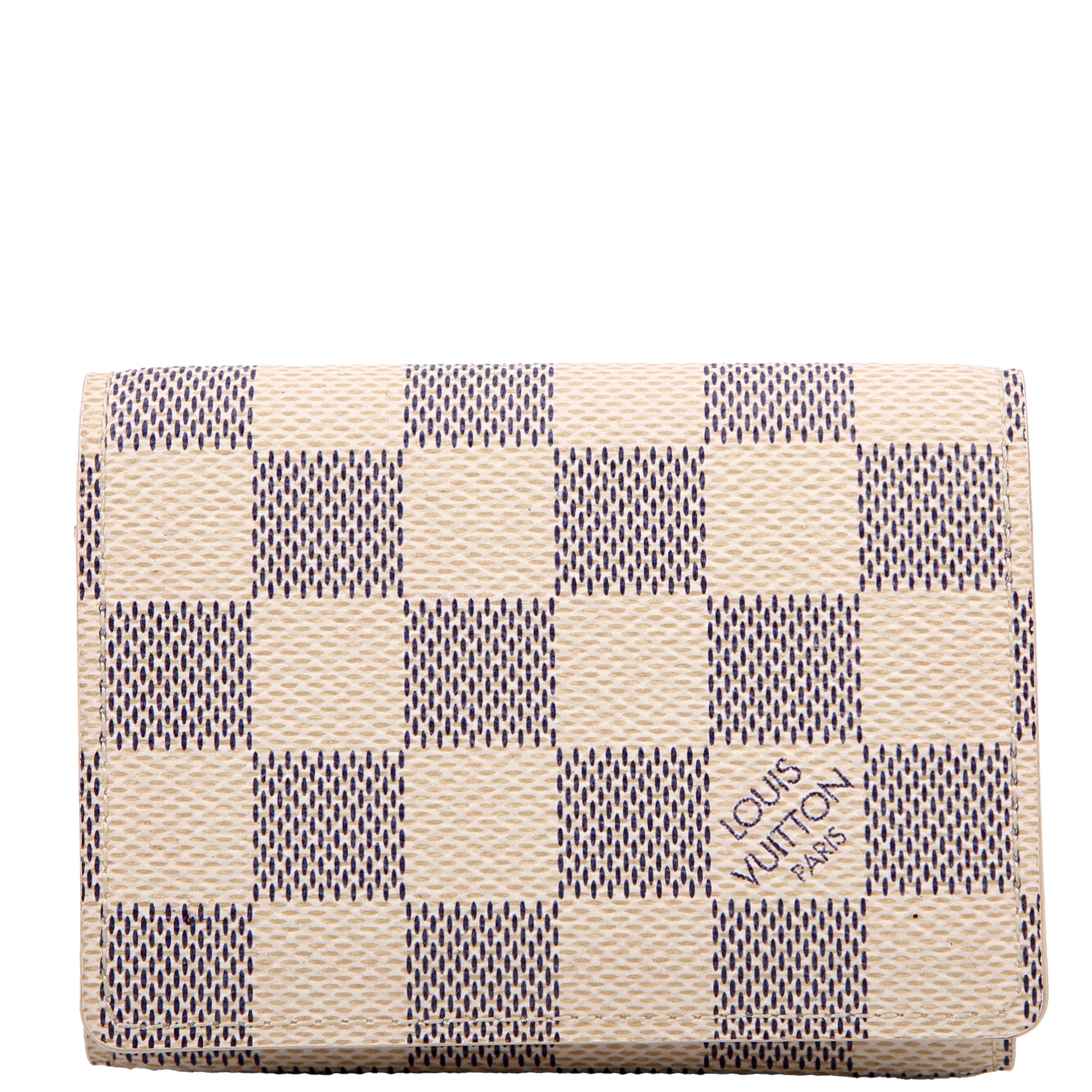 Business Card Holder Damier Azur
