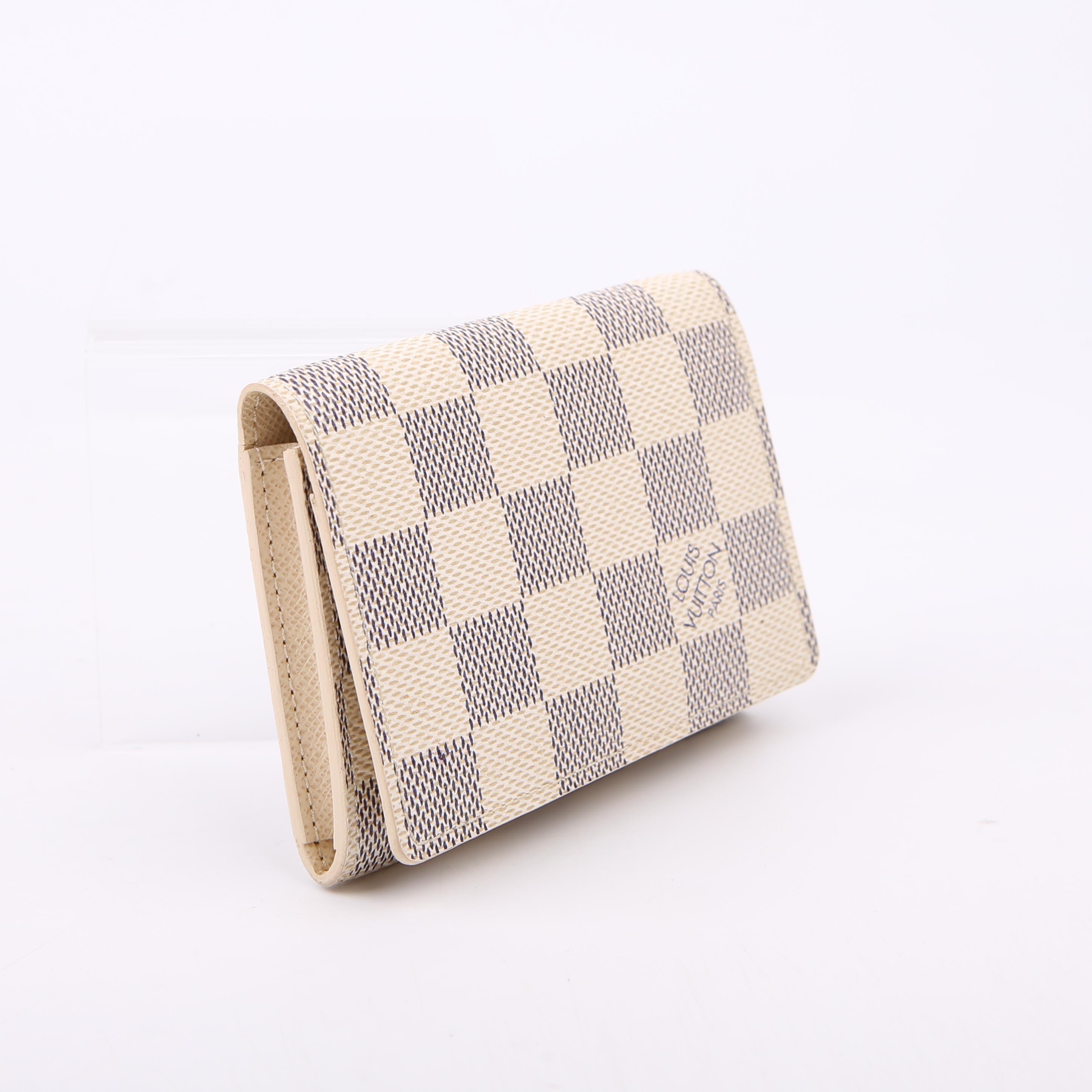 Business Card Holder Damier Azur