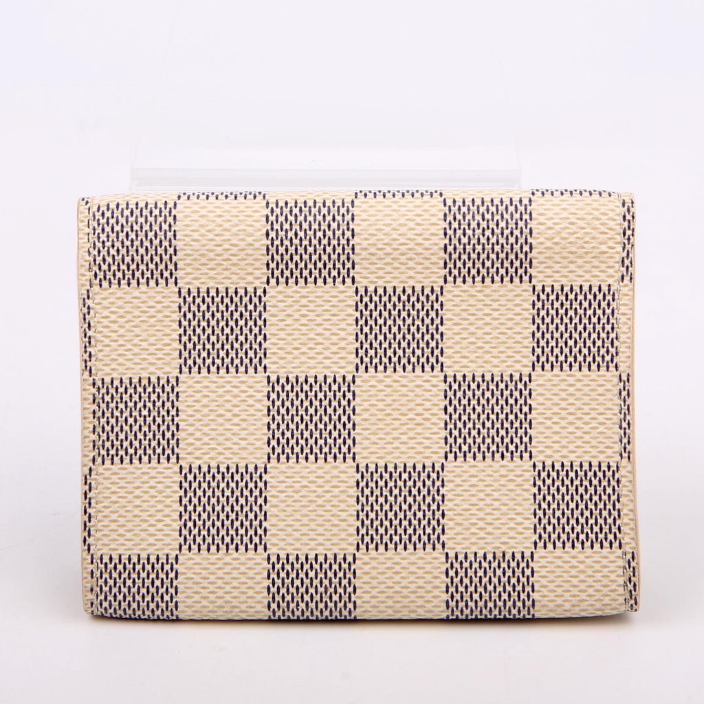 Business Card Holder Damier Azur