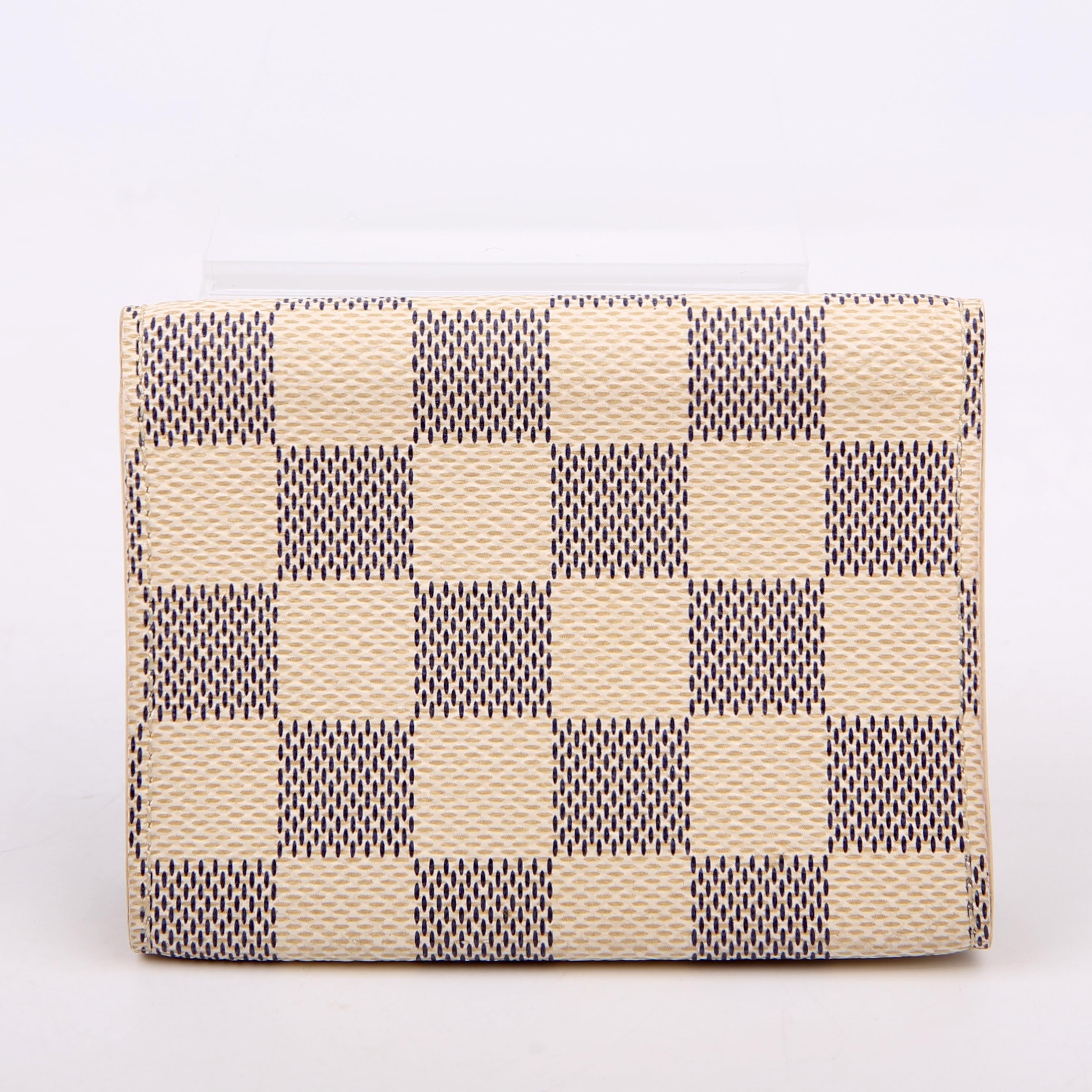 Business Card Holder Damier Azur