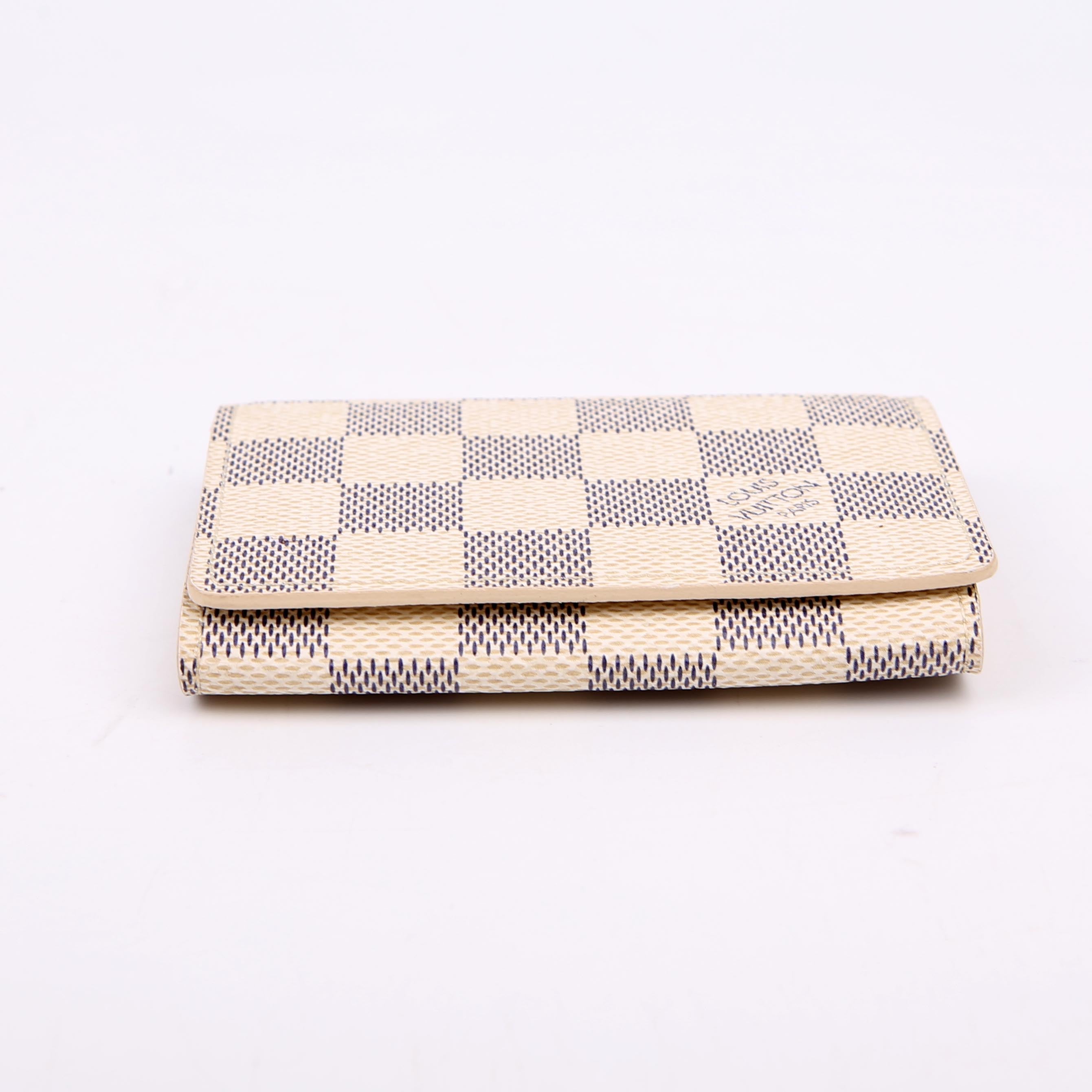 Business Card Holder Damier Azur
