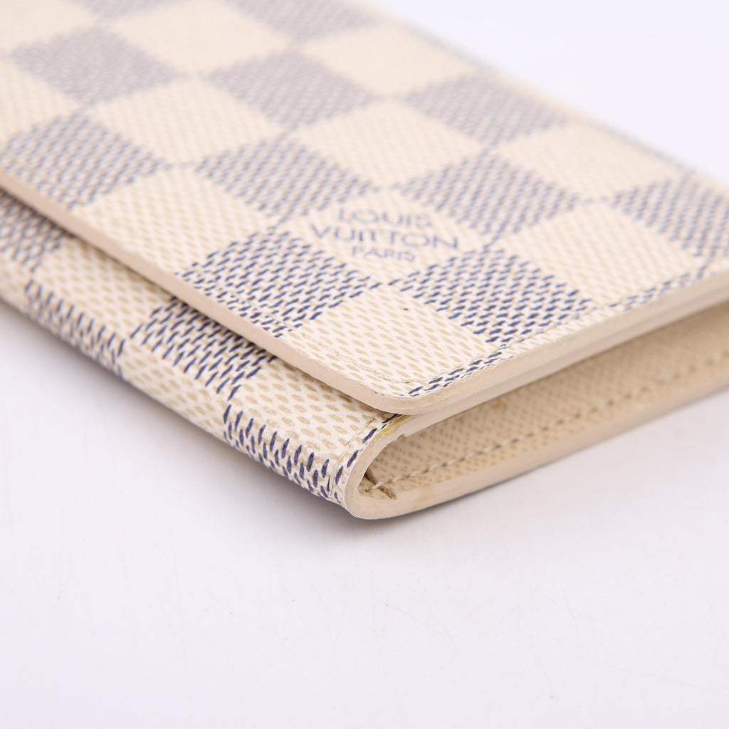 Business Card Holder Damier Azur