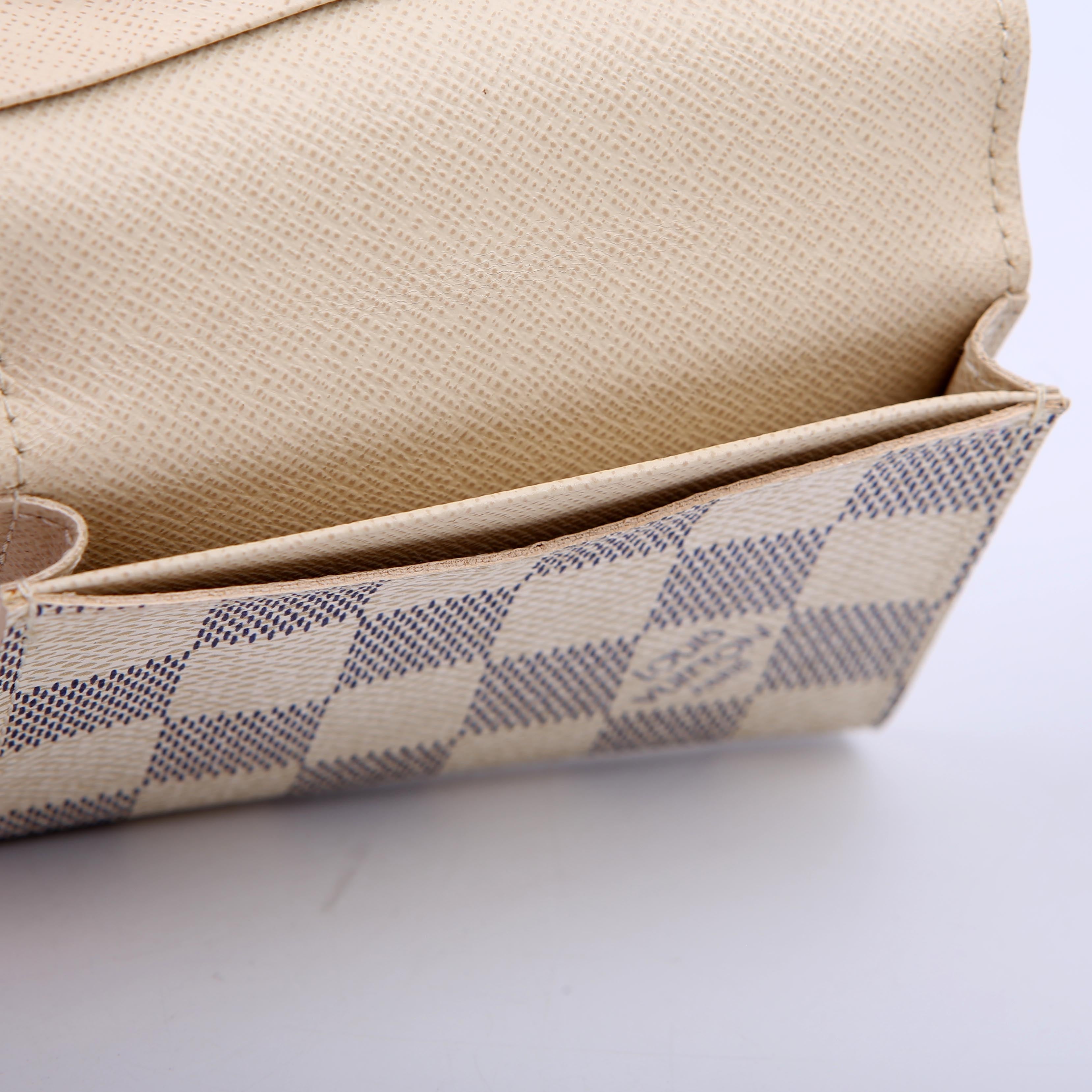 Business Card Holder Damier Azur