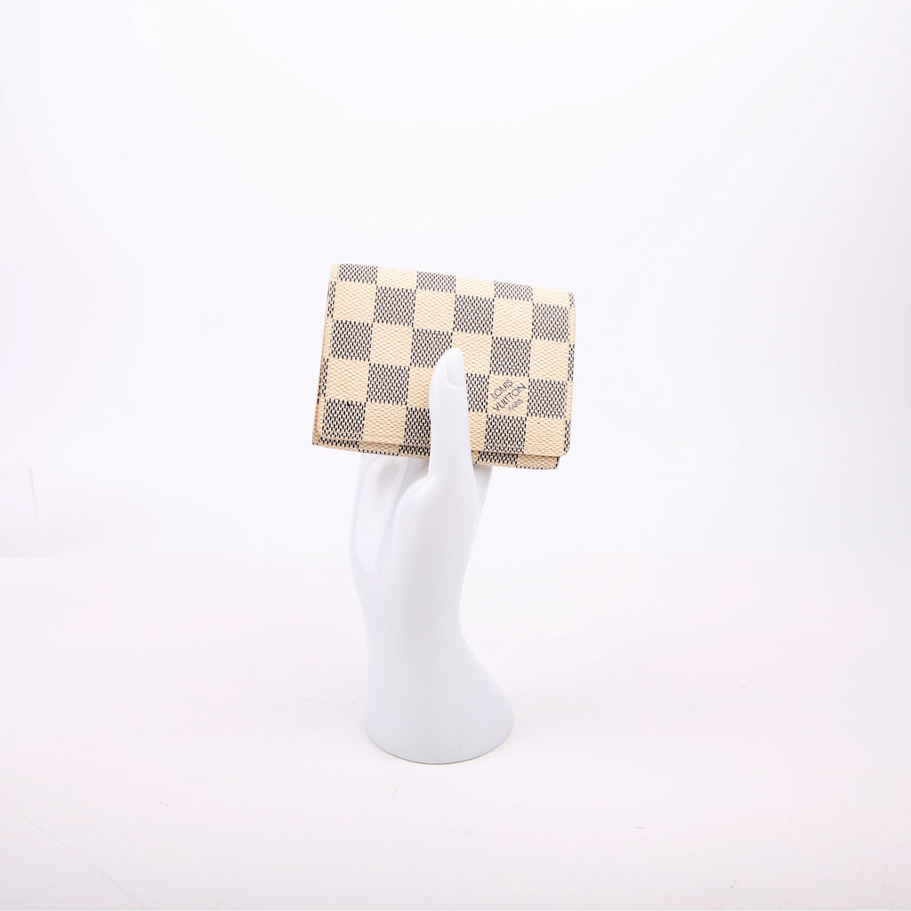 Business Card Holder Damier Azur