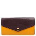 Sarah Wallet Epi Newer Purple/Yellow
