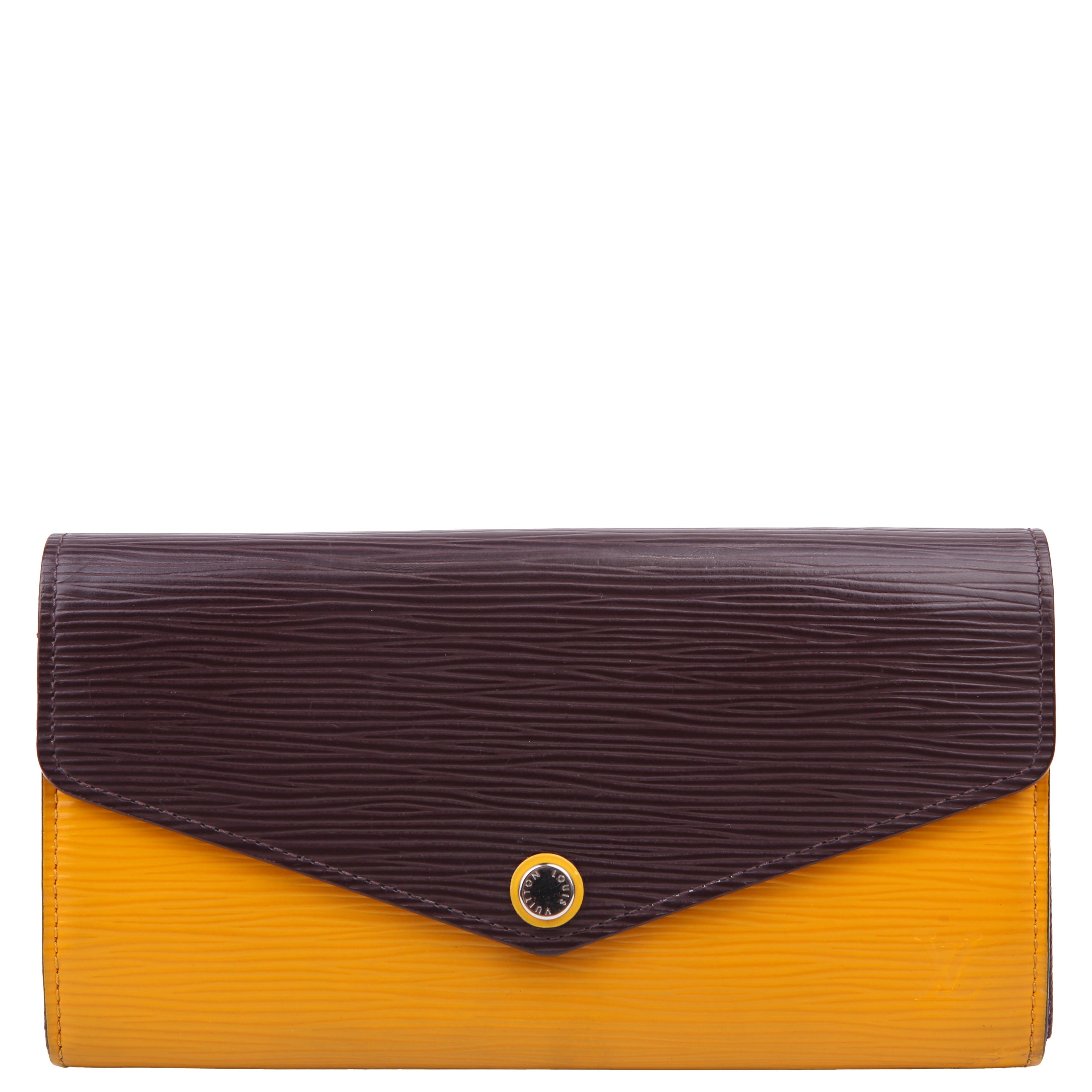 Sarah Wallet Epi Newer Purple/Yellow
