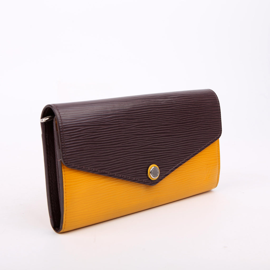 Sarah Wallet Epi Newer Purple/Yellow