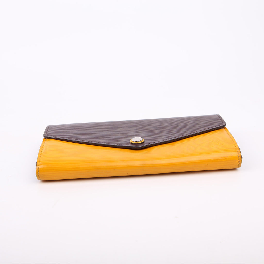 Sarah Wallet Epi Newer Purple/Yellow