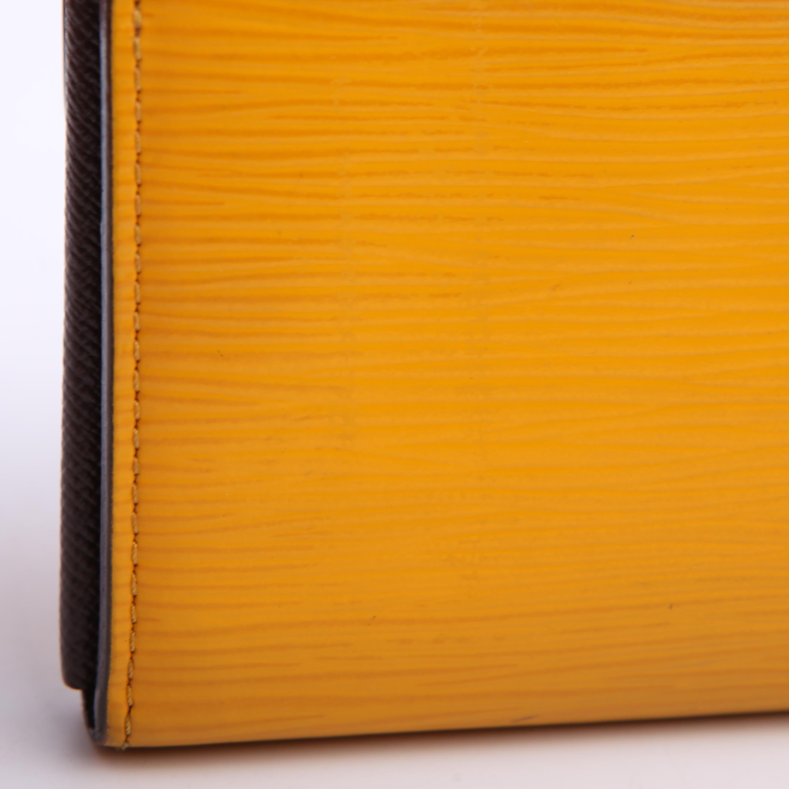 Sarah Wallet Epi Newer Purple/Yellow