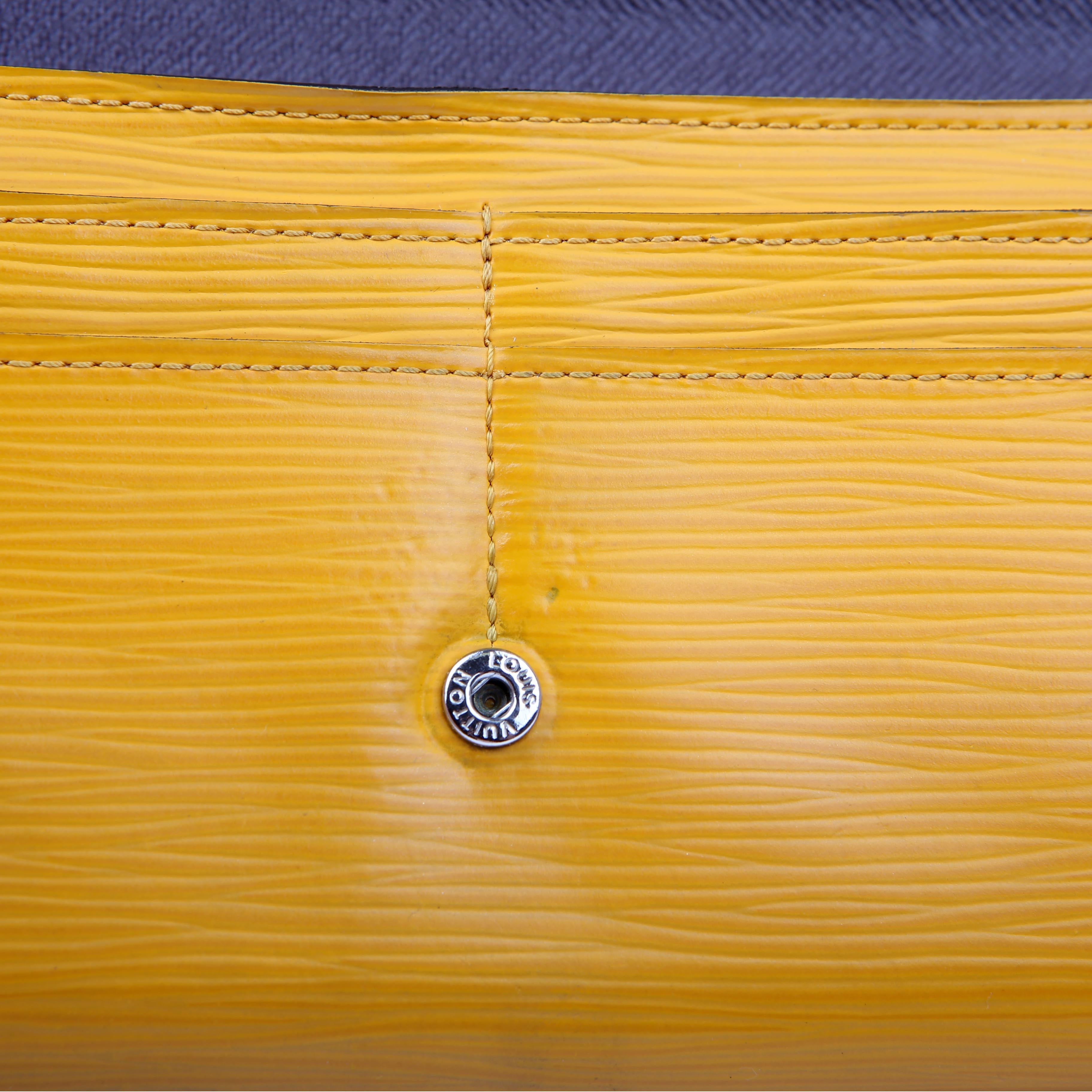 Sarah Wallet Epi Newer Purple/Yellow