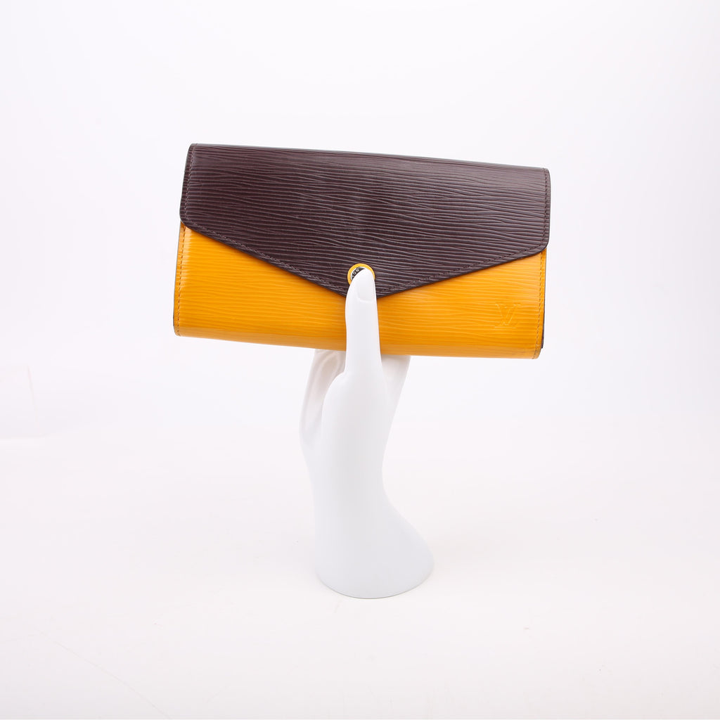 Sarah Wallet Epi Newer Purple/Yellow