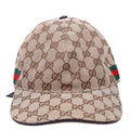 Gucci 200035 GG Canvas Web Cap Size Large Brown