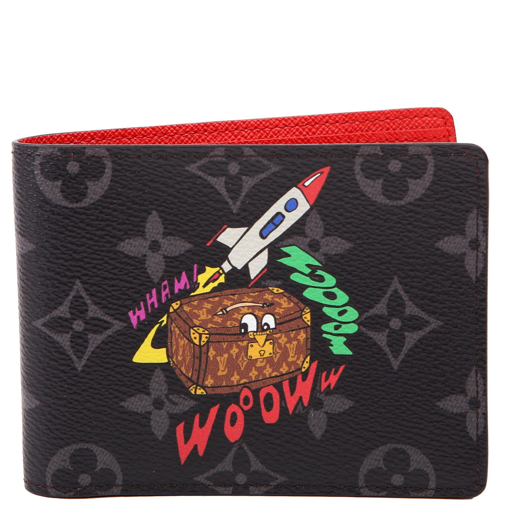 Mens Multiple Wallet Space Age Monogram Eclipse Red