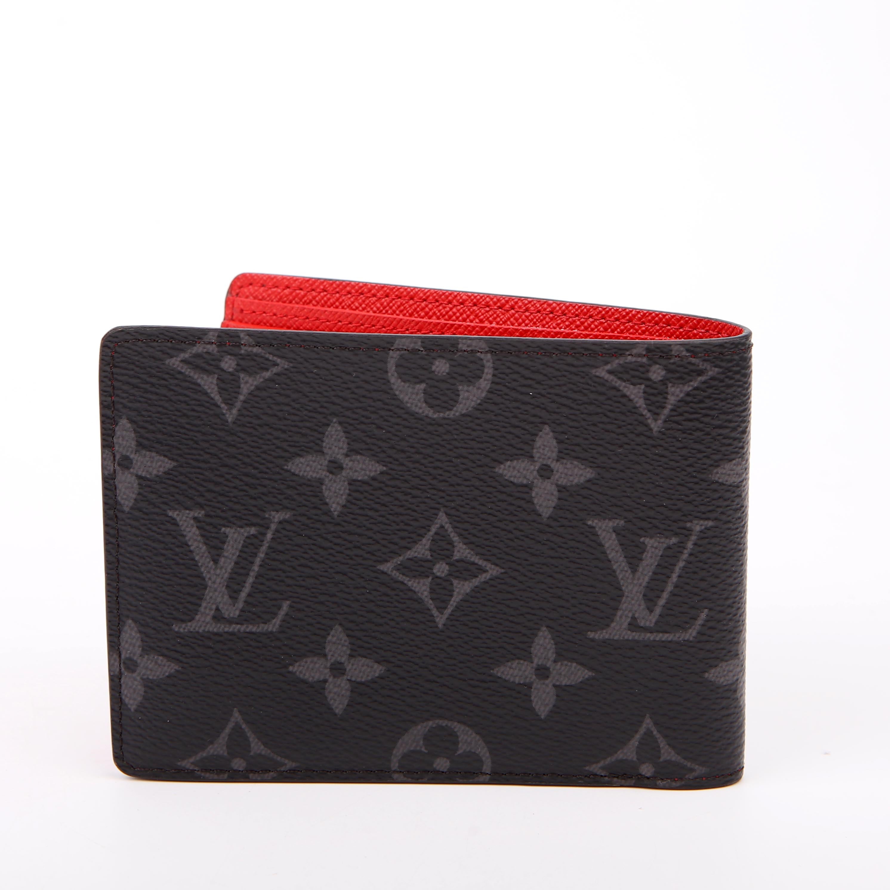 Mens Multiple Wallet Space Age Monogram Eclipse Red