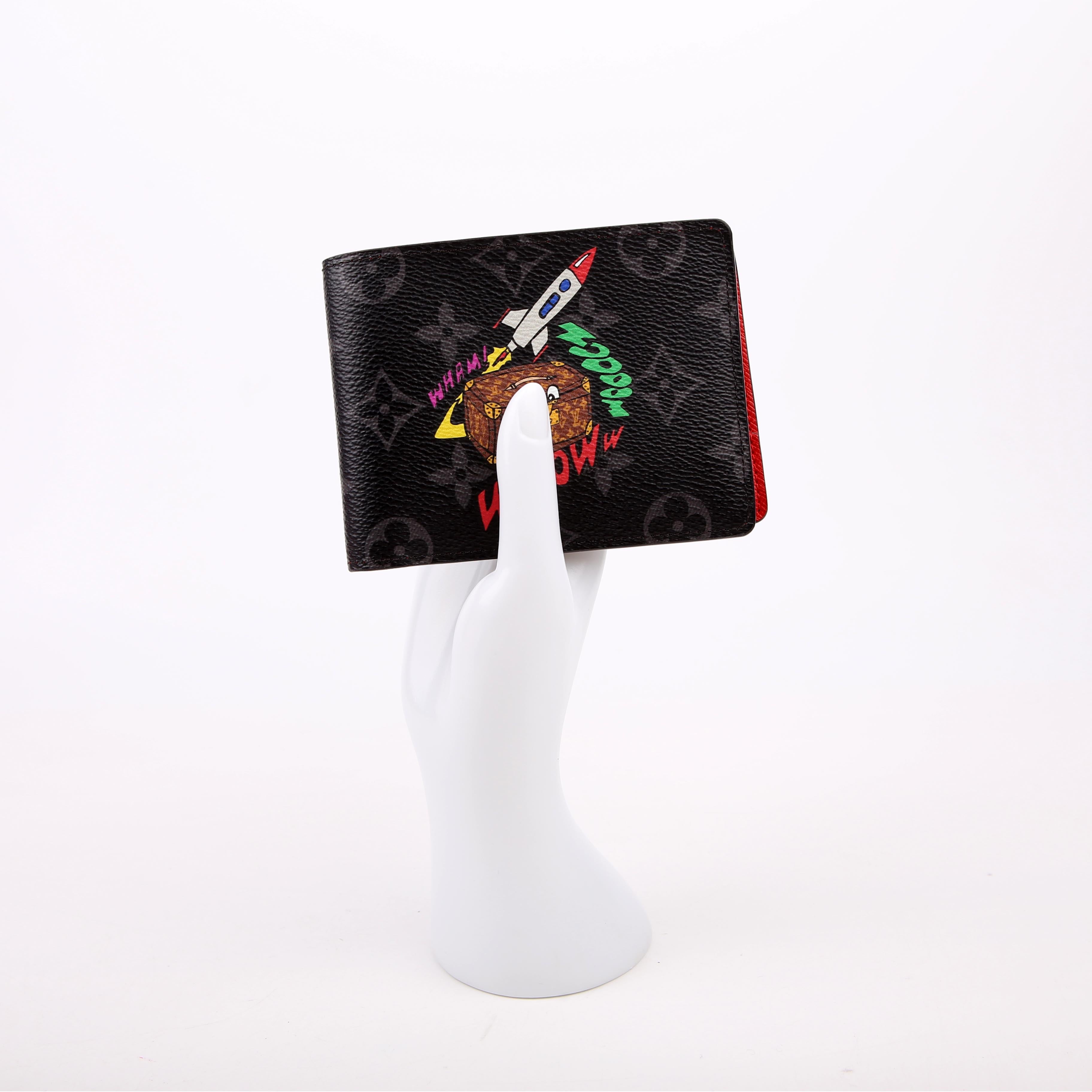 Mens Multiple Wallet Space Age Monogram Eclipse Red