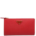 Saffiano Continental Wallet Red