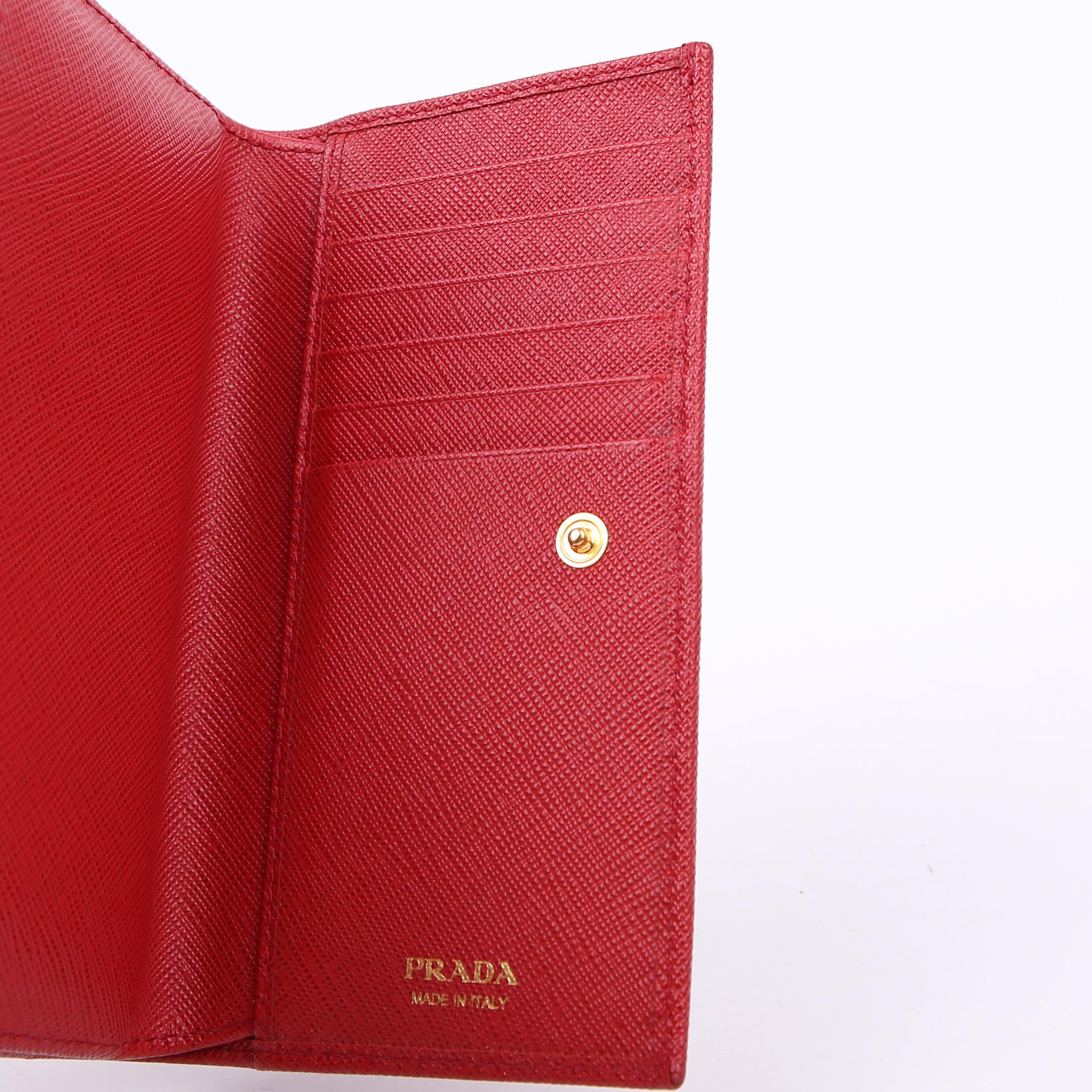 Saffiano Continental Wallet Red