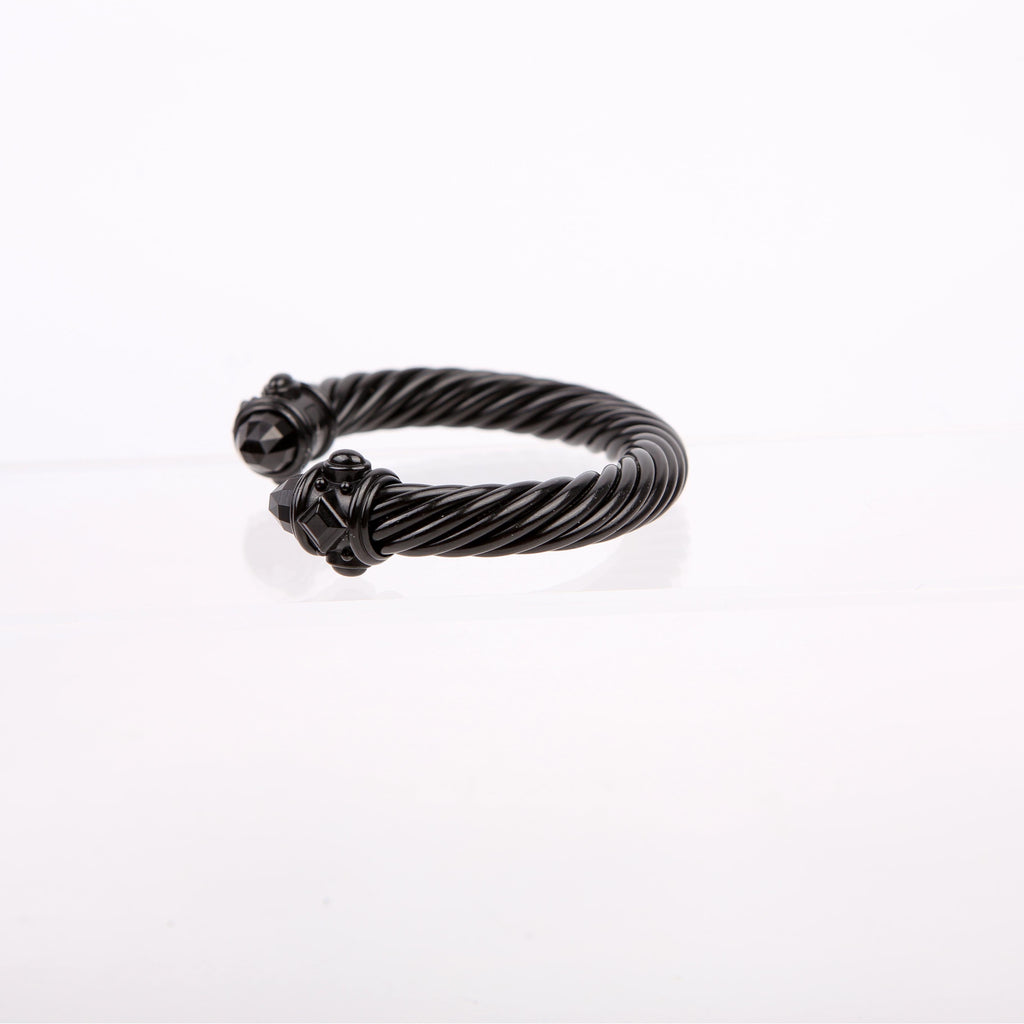 Cable Renaissance Aluminum 10MM Bracelet Black
