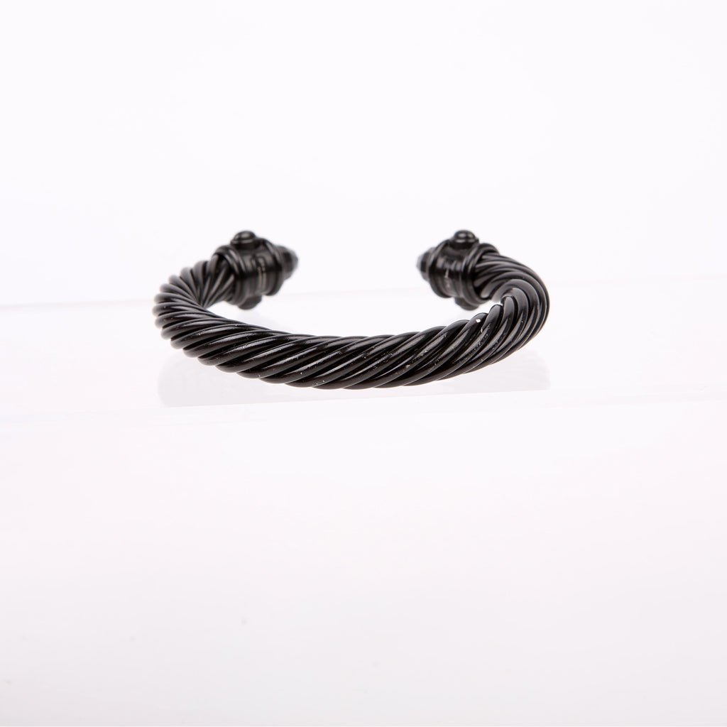 Cable Renaissance Aluminum 10MM Bracelet Black