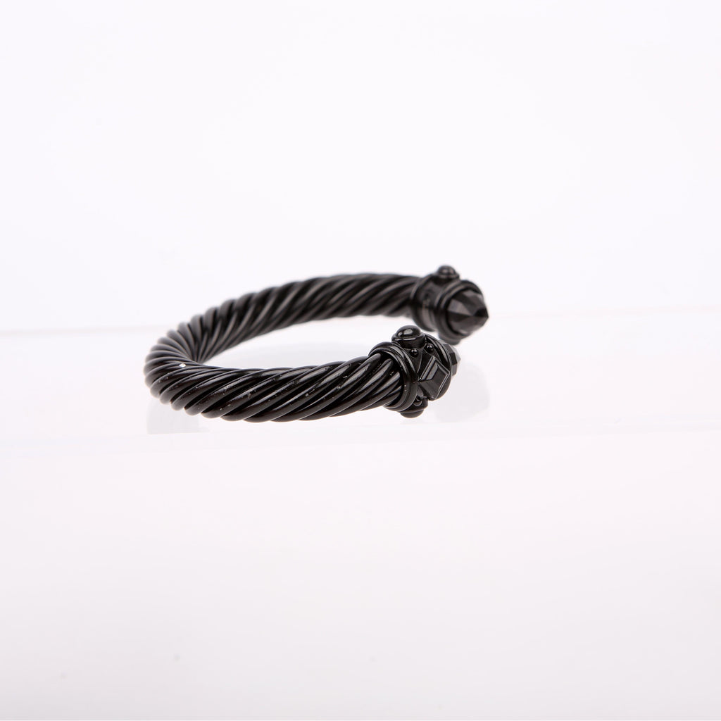 Cable Renaissance Aluminum 10MM Bracelet Black
