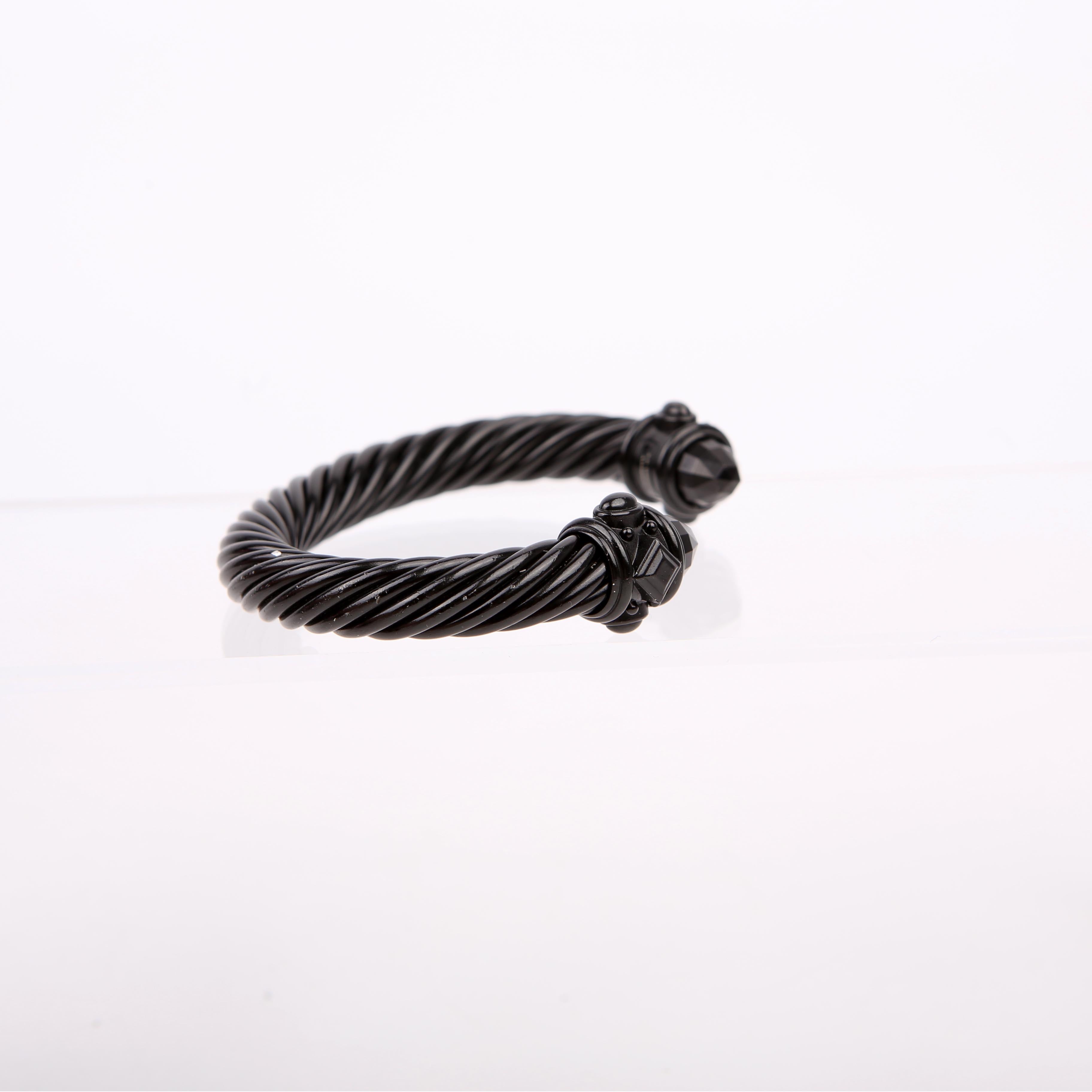 Cable Renaissance Aluminum 10MM Bracelet Black