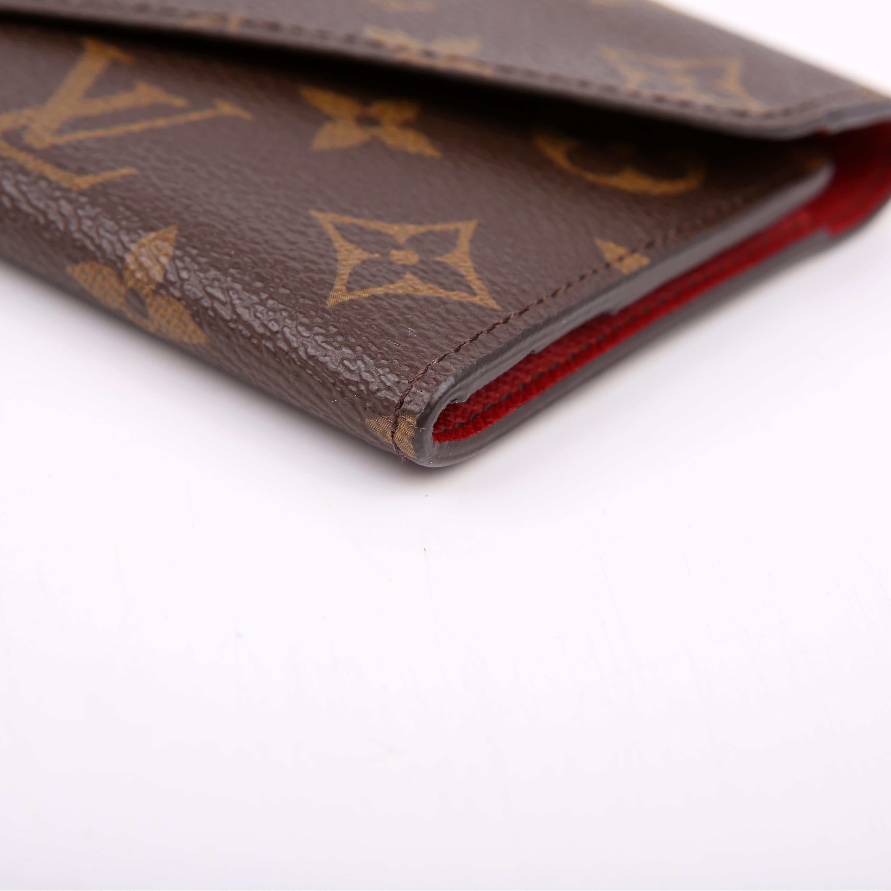 Josephine Wallet Monogram Red