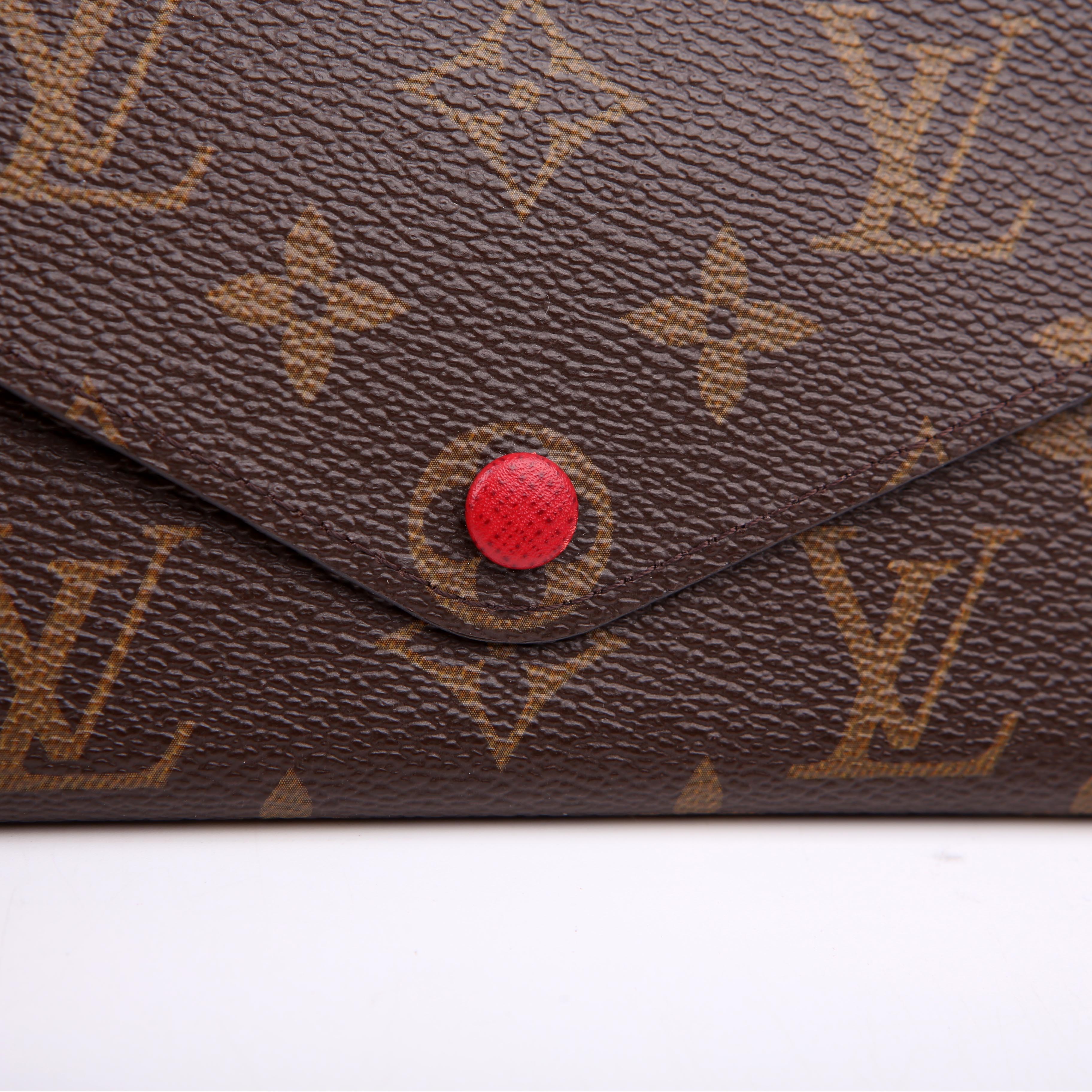 Josephine Wallet Monogram Red