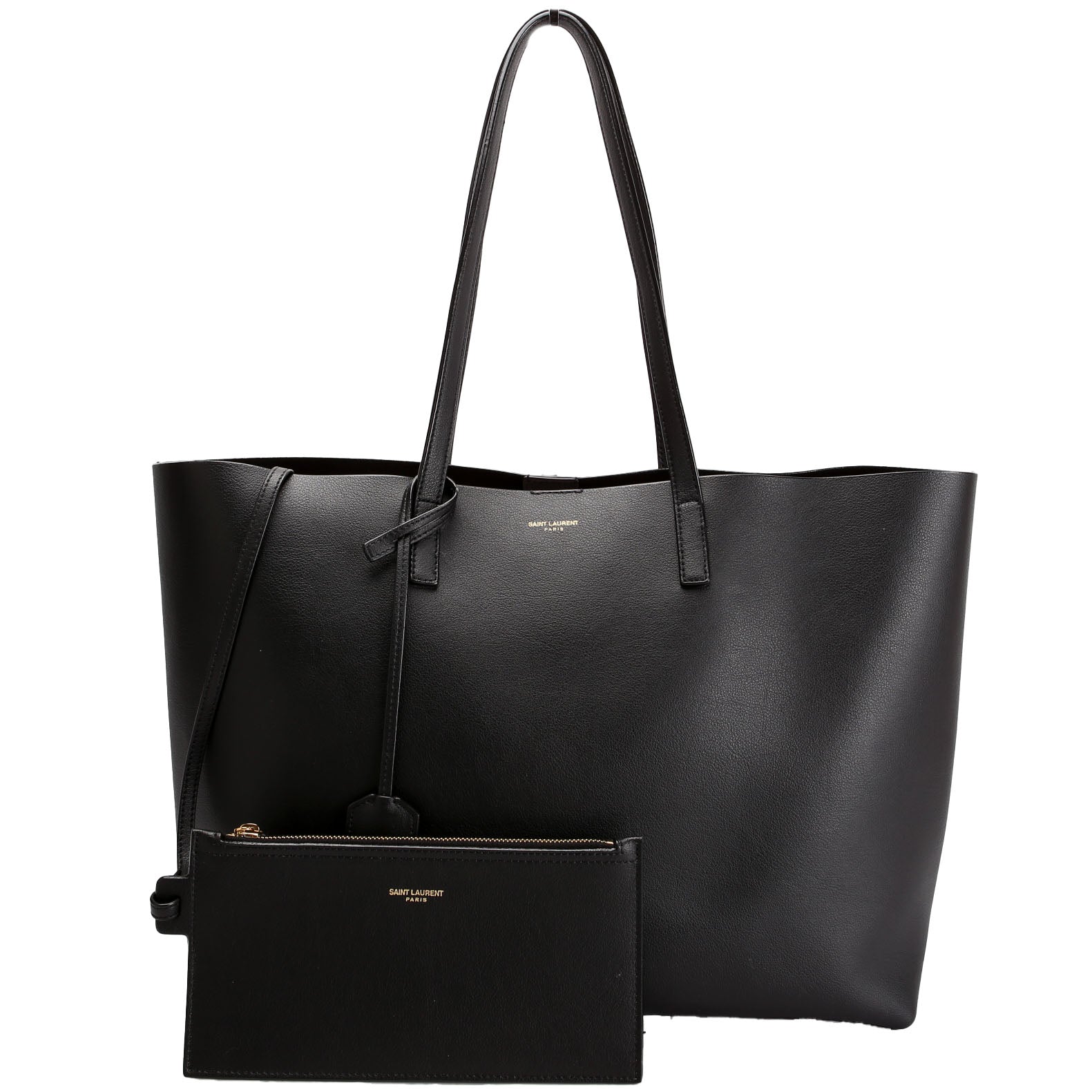 Shopping Bag East/West Supple Leather 600281 Black