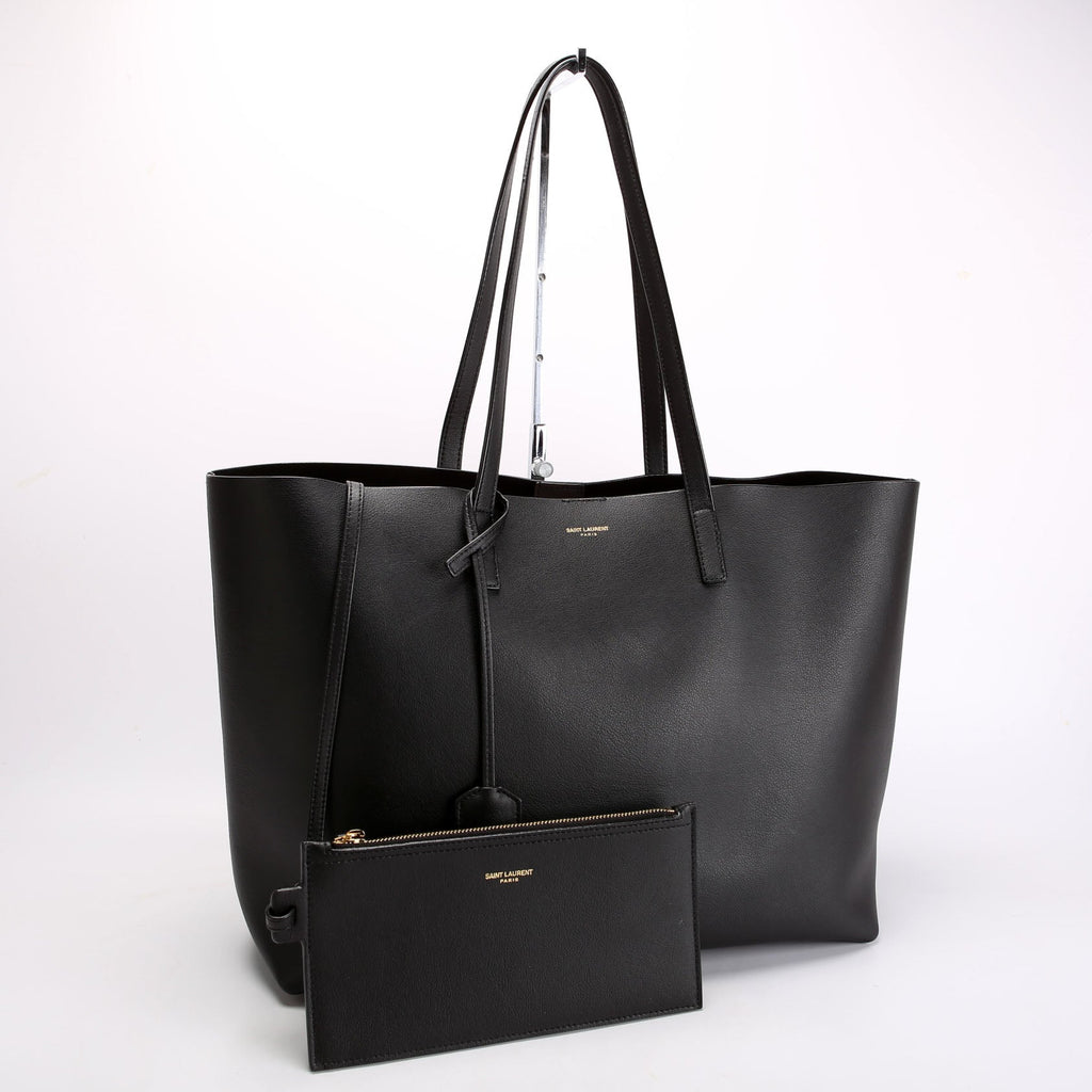 Shopping Bag East/West Supple Leather 600281 Black