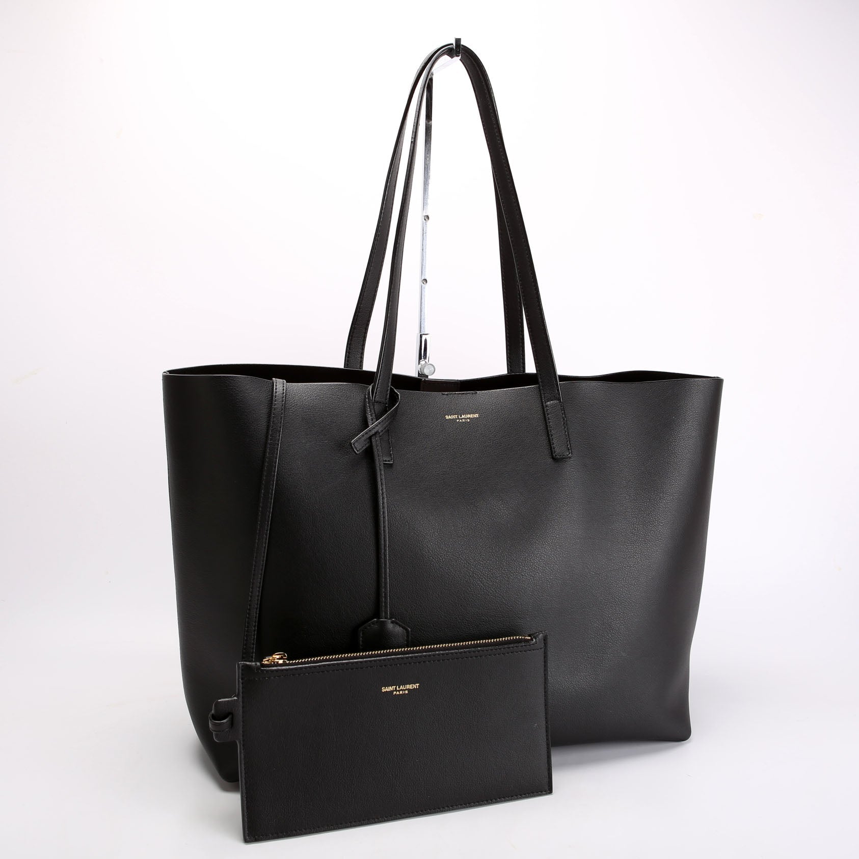 Shopping Bag East/West Supple Leather 600281 Black